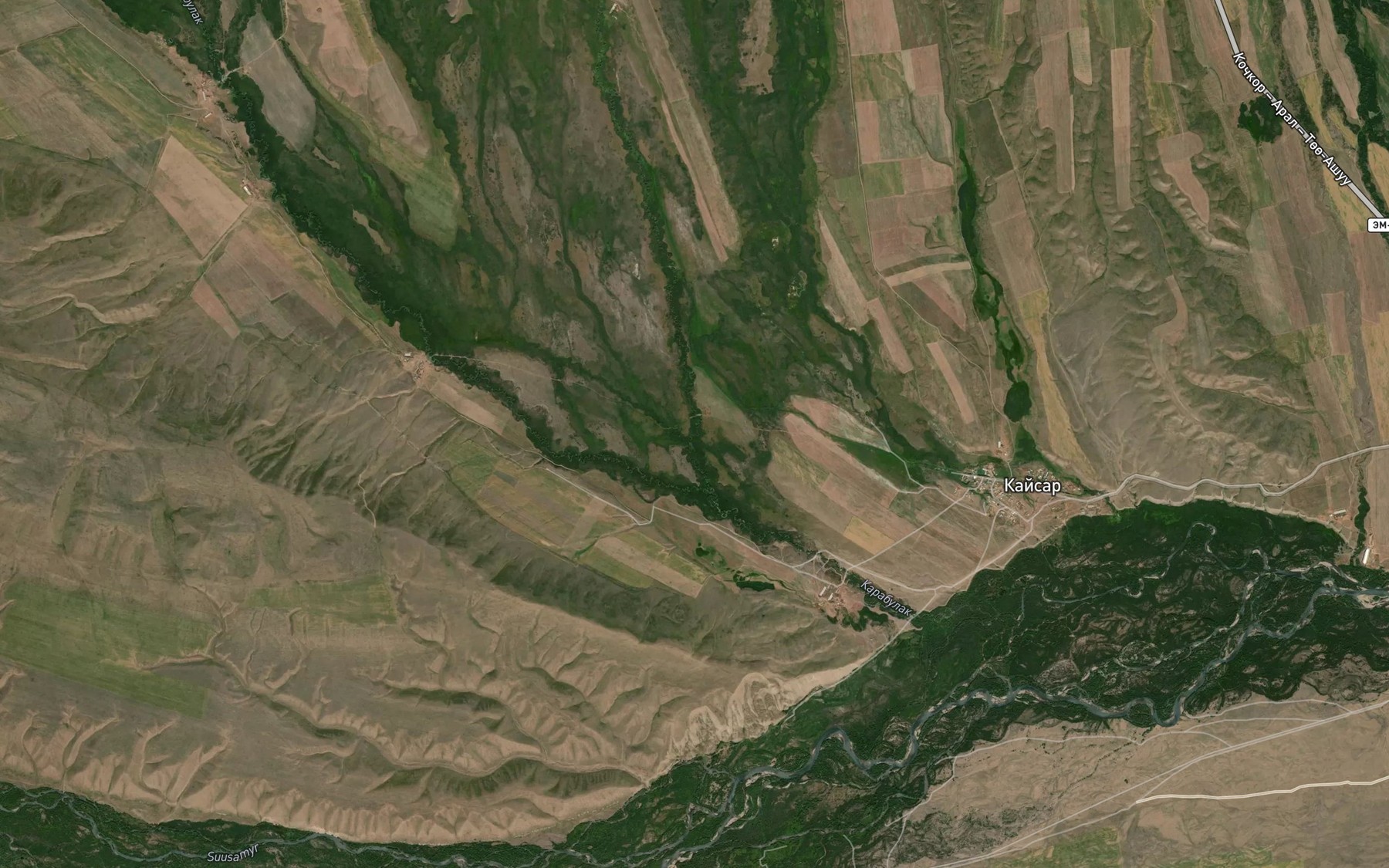 Satellite map of the Chayysh