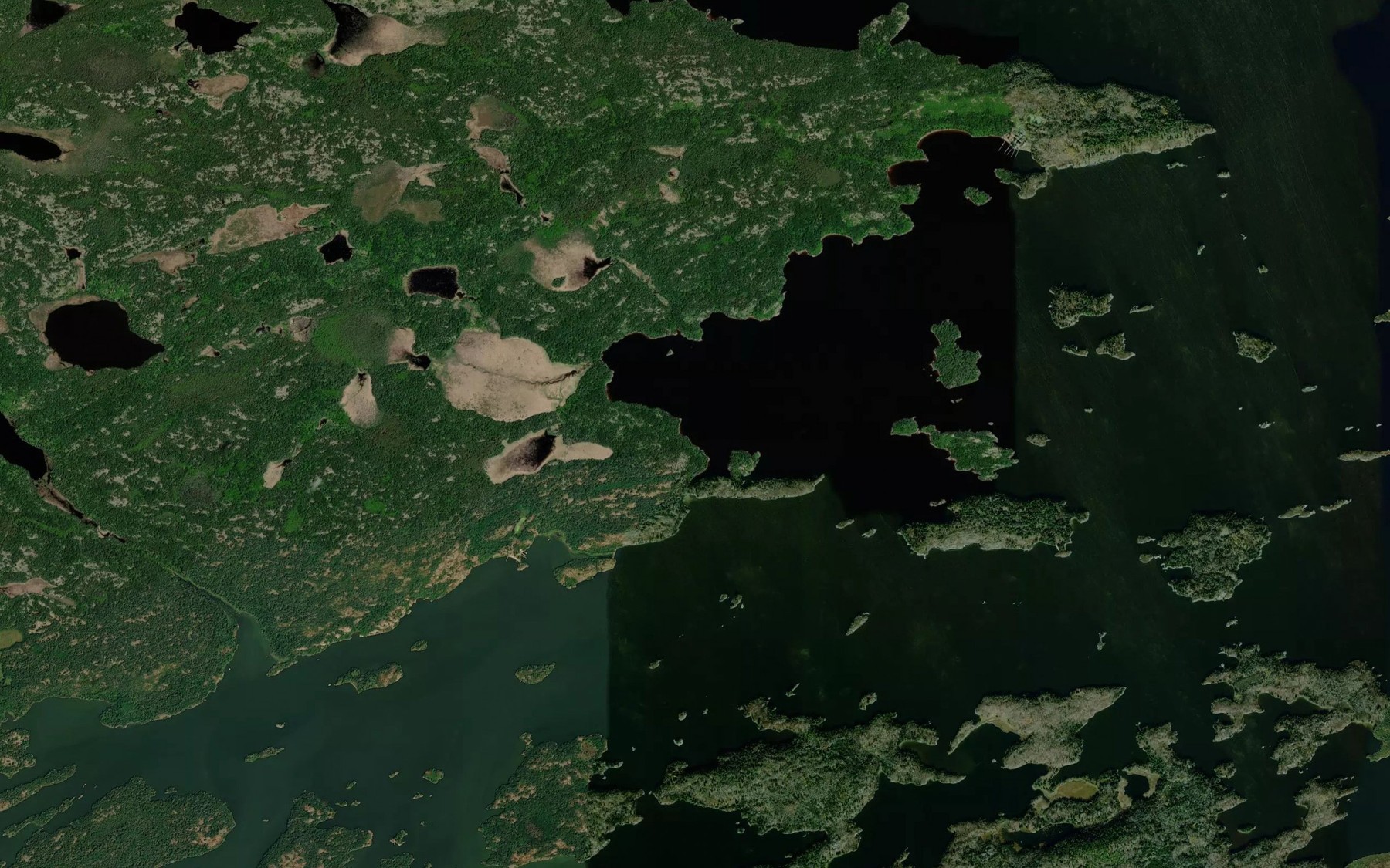 Satellite map of the Oak Bay