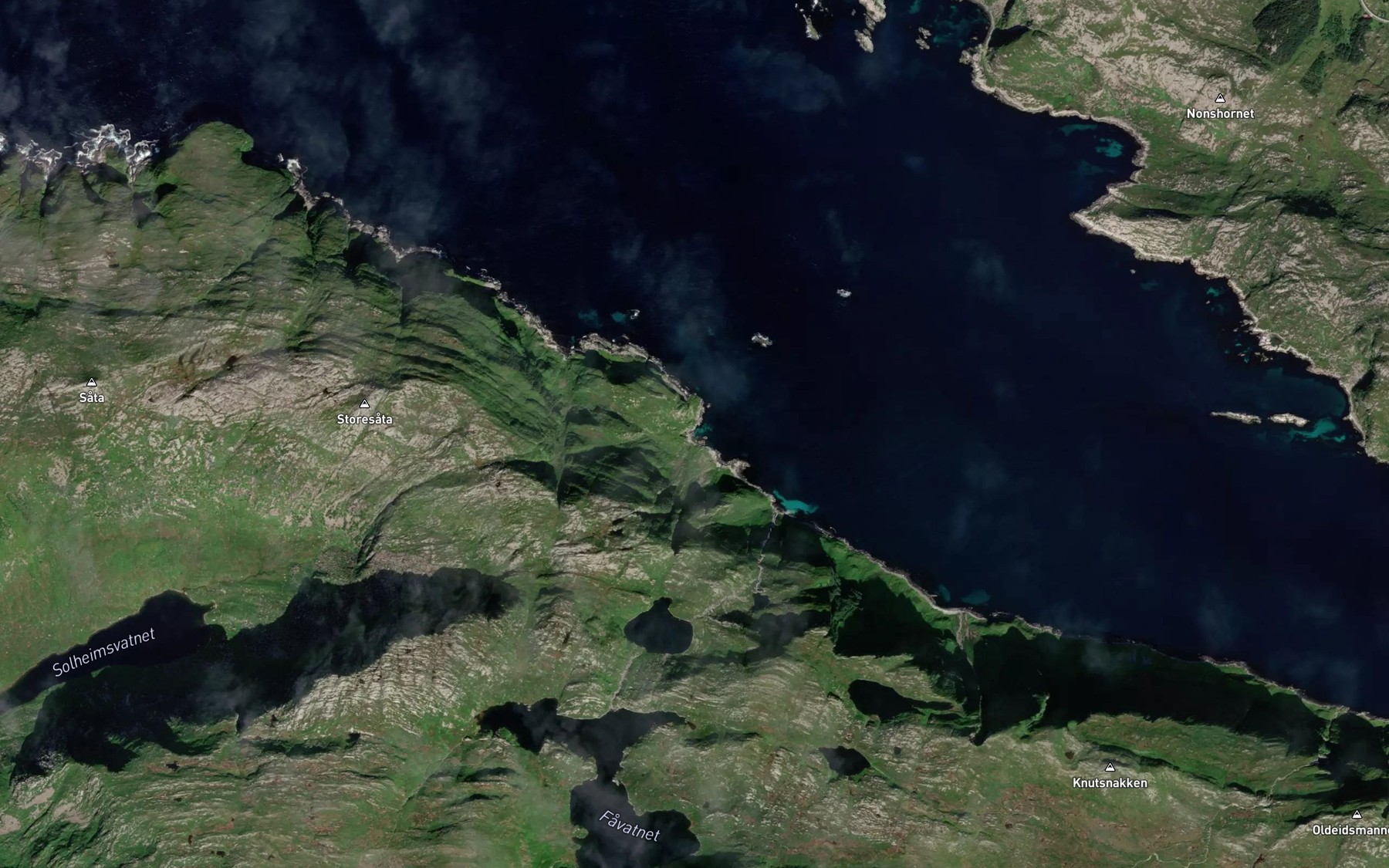 Satellite map of the Fakeila