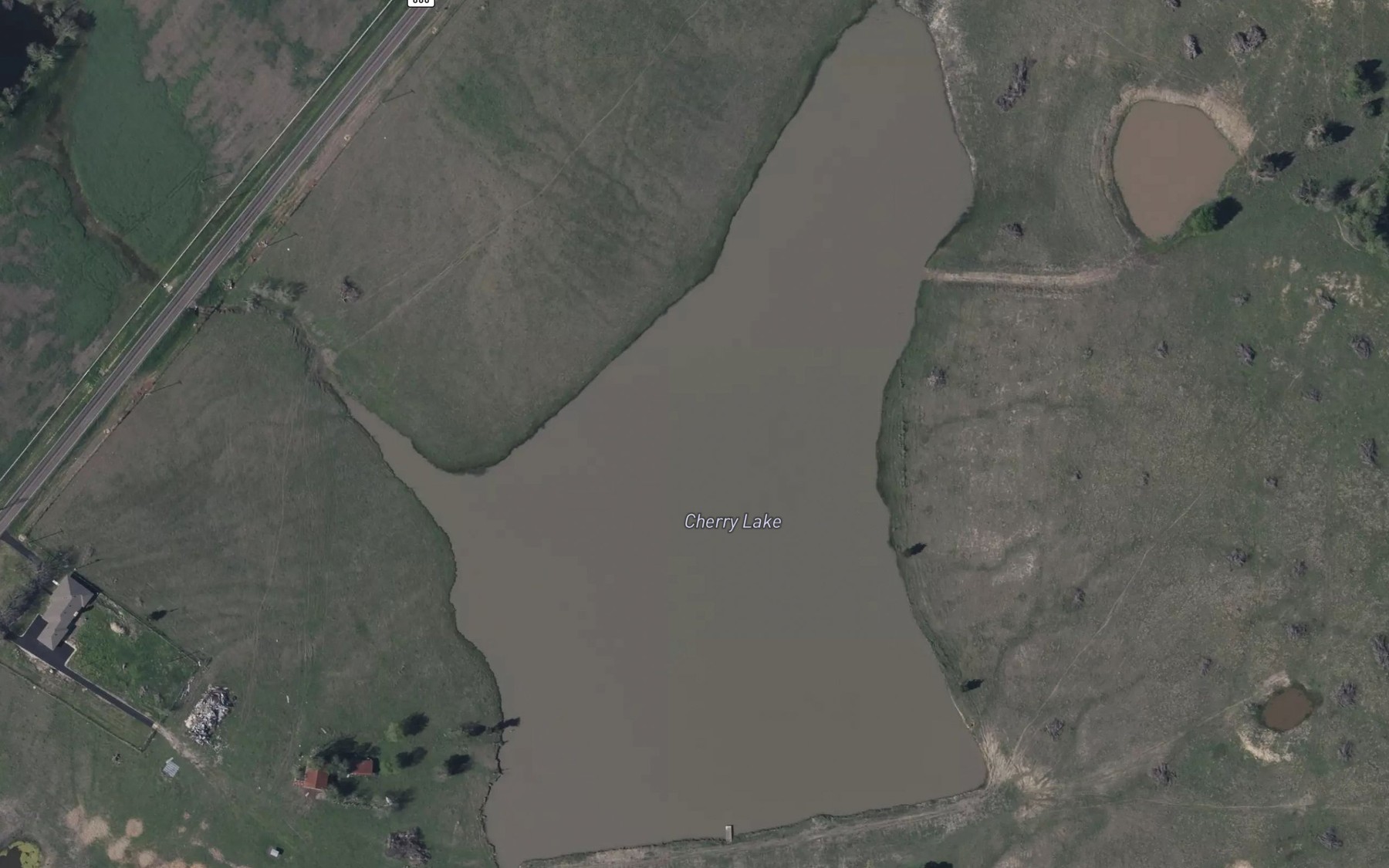 Satellite map of the Cherry Lake
