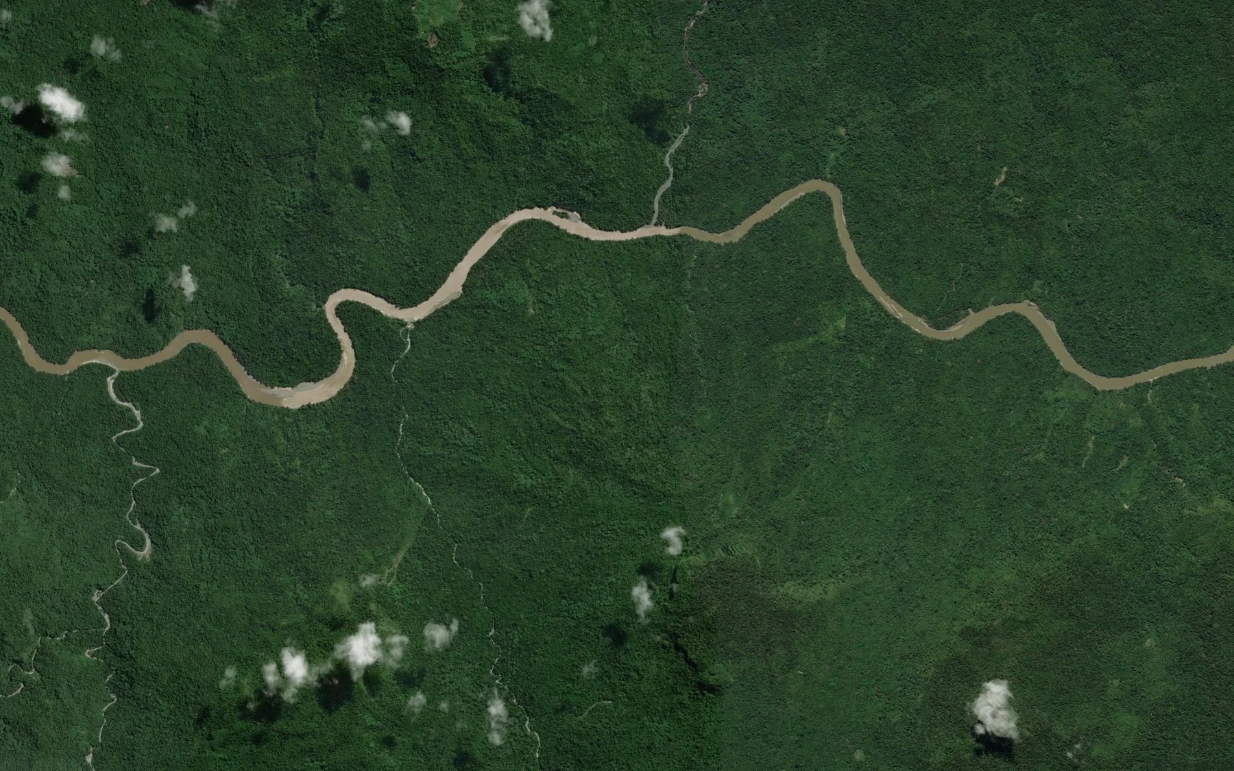 Satellite map of the Kabi River