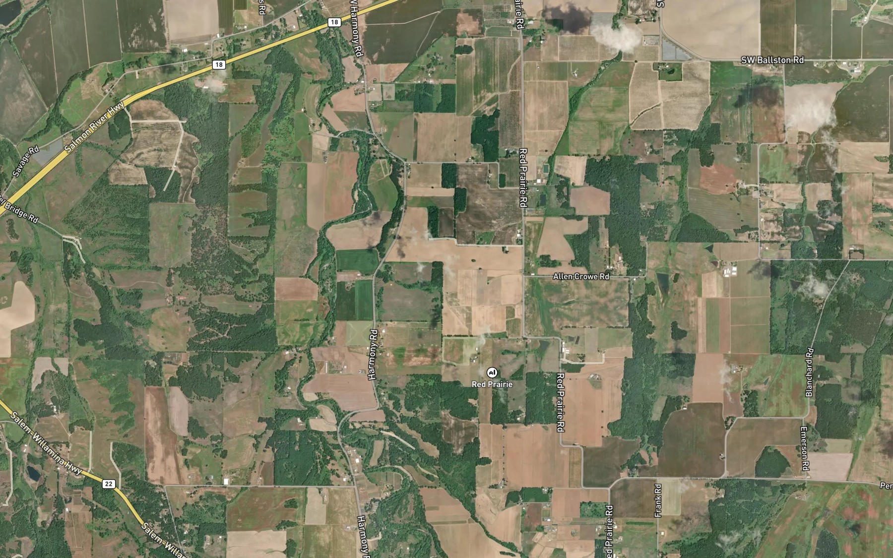 Satellite map of the Hart Reservoir