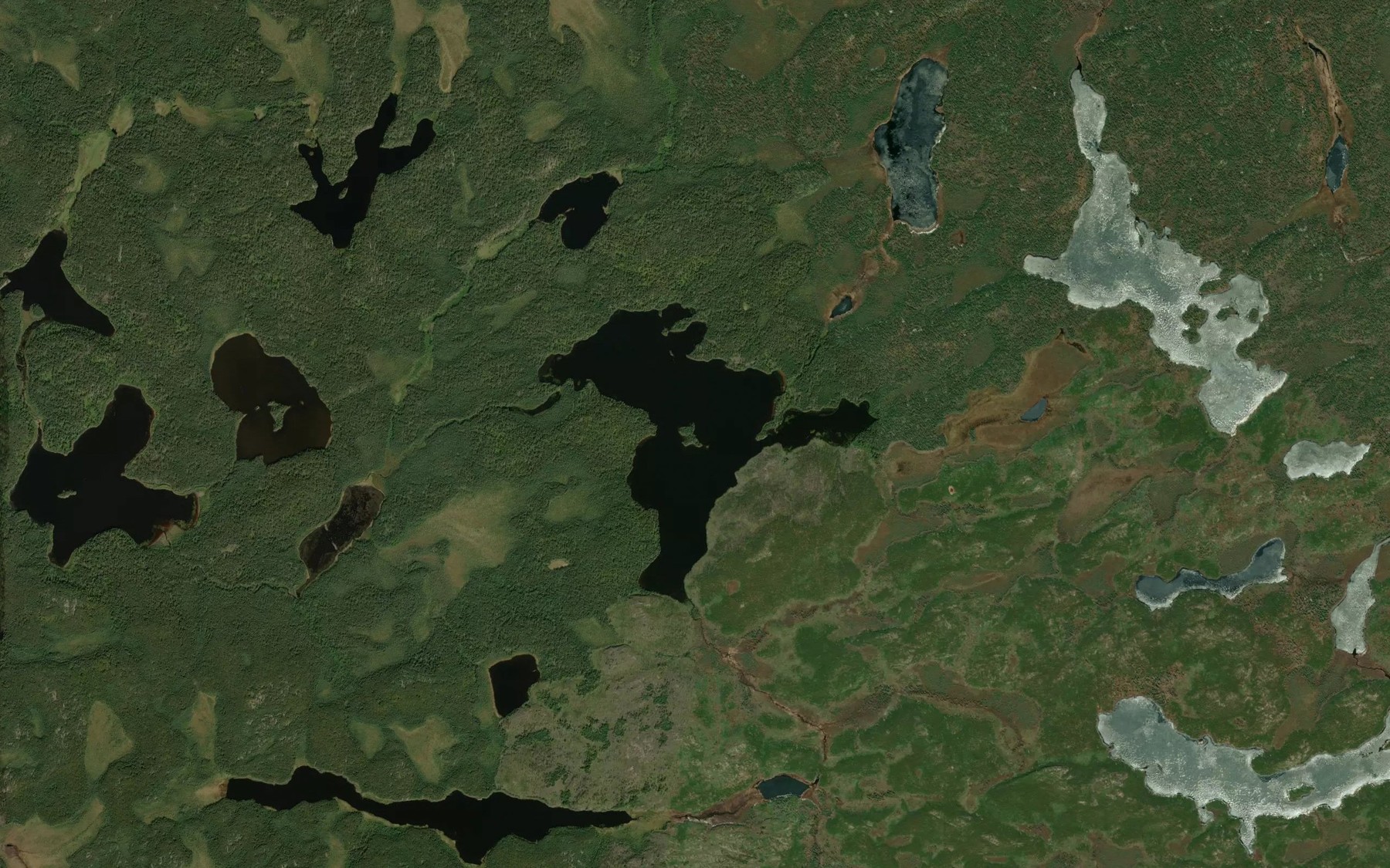 Satellite map of the Teeple Lake