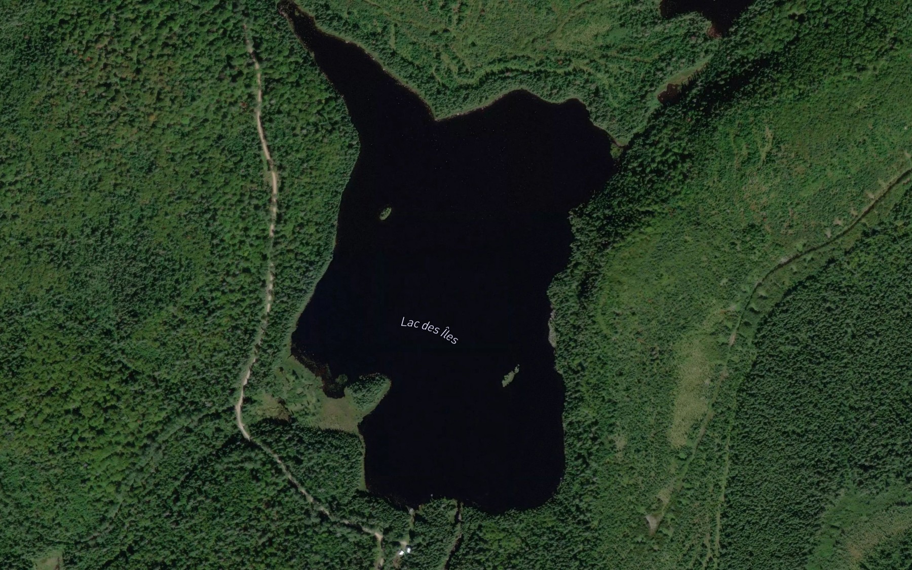 Satellite map of the Lac des Iles