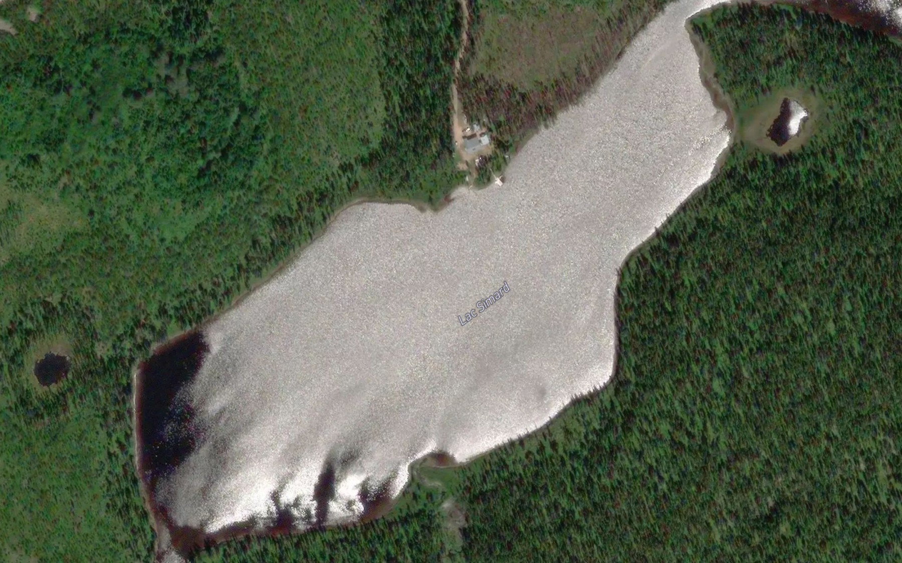 Satellite map of the Lac Simard