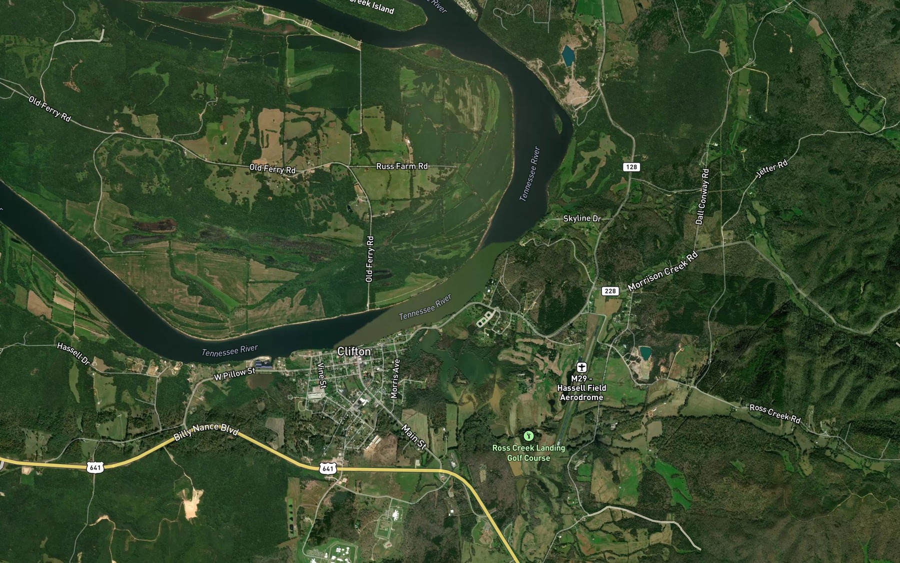 Satellite map of the Penny Slough