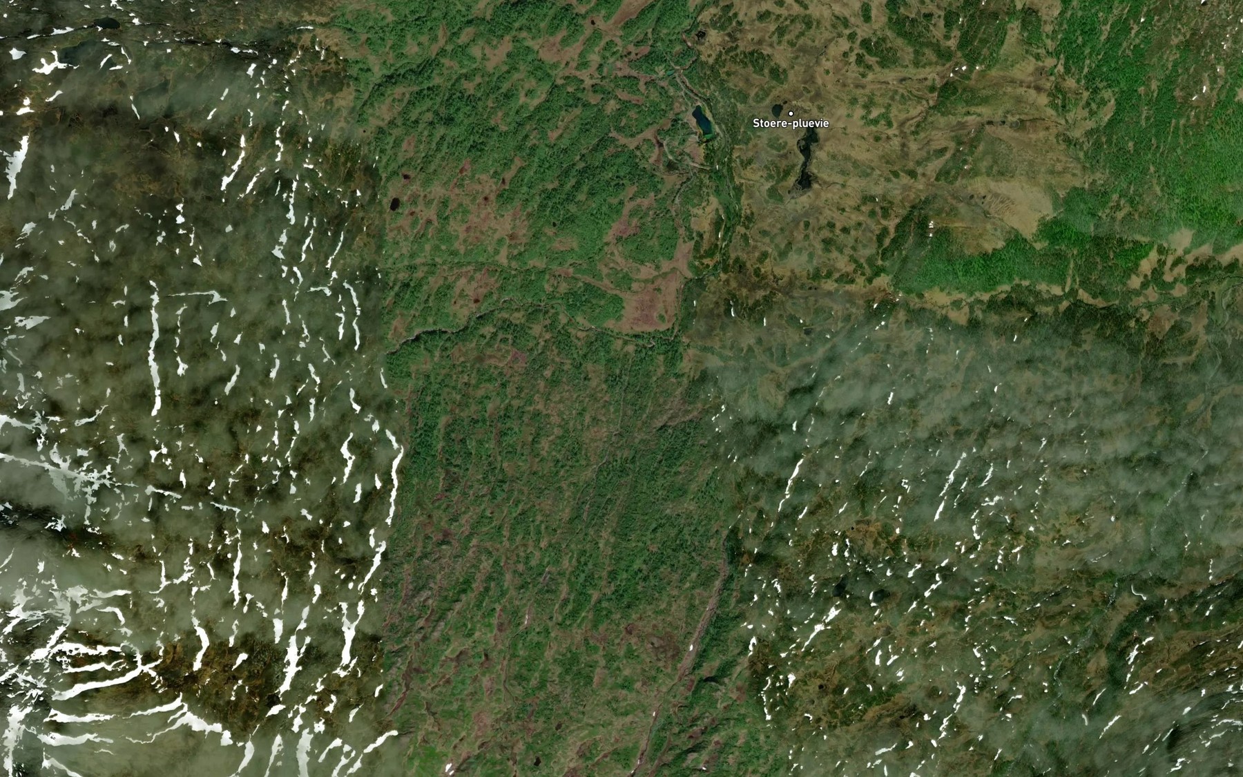 Satellite map of the Sjapmenjohke