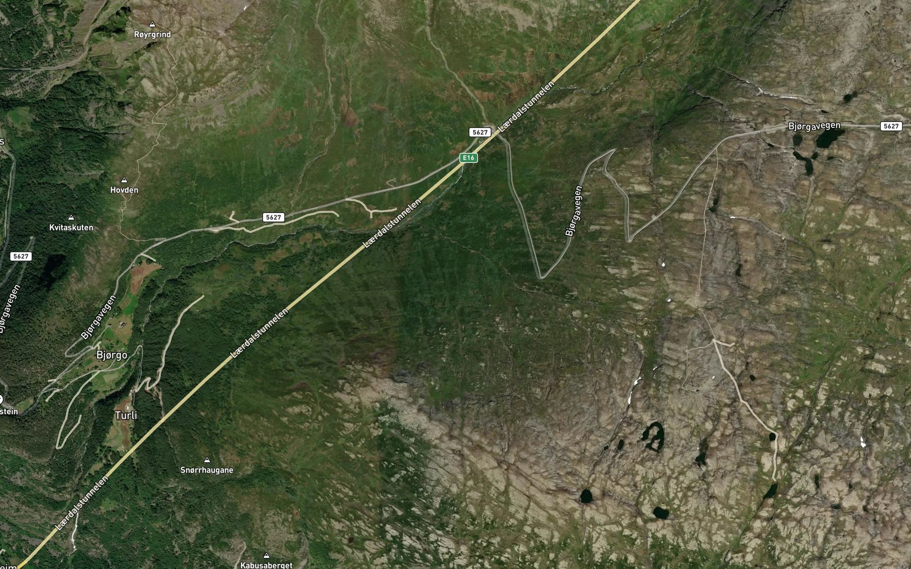 Satellite map of the Helgana