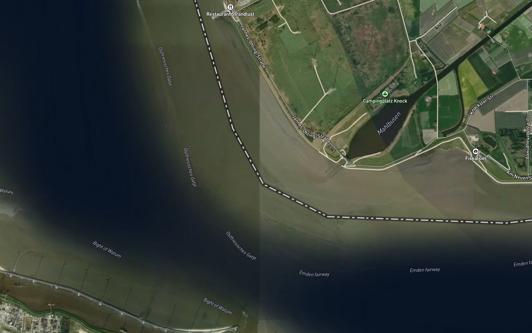 Satellite map of the Mittelplate