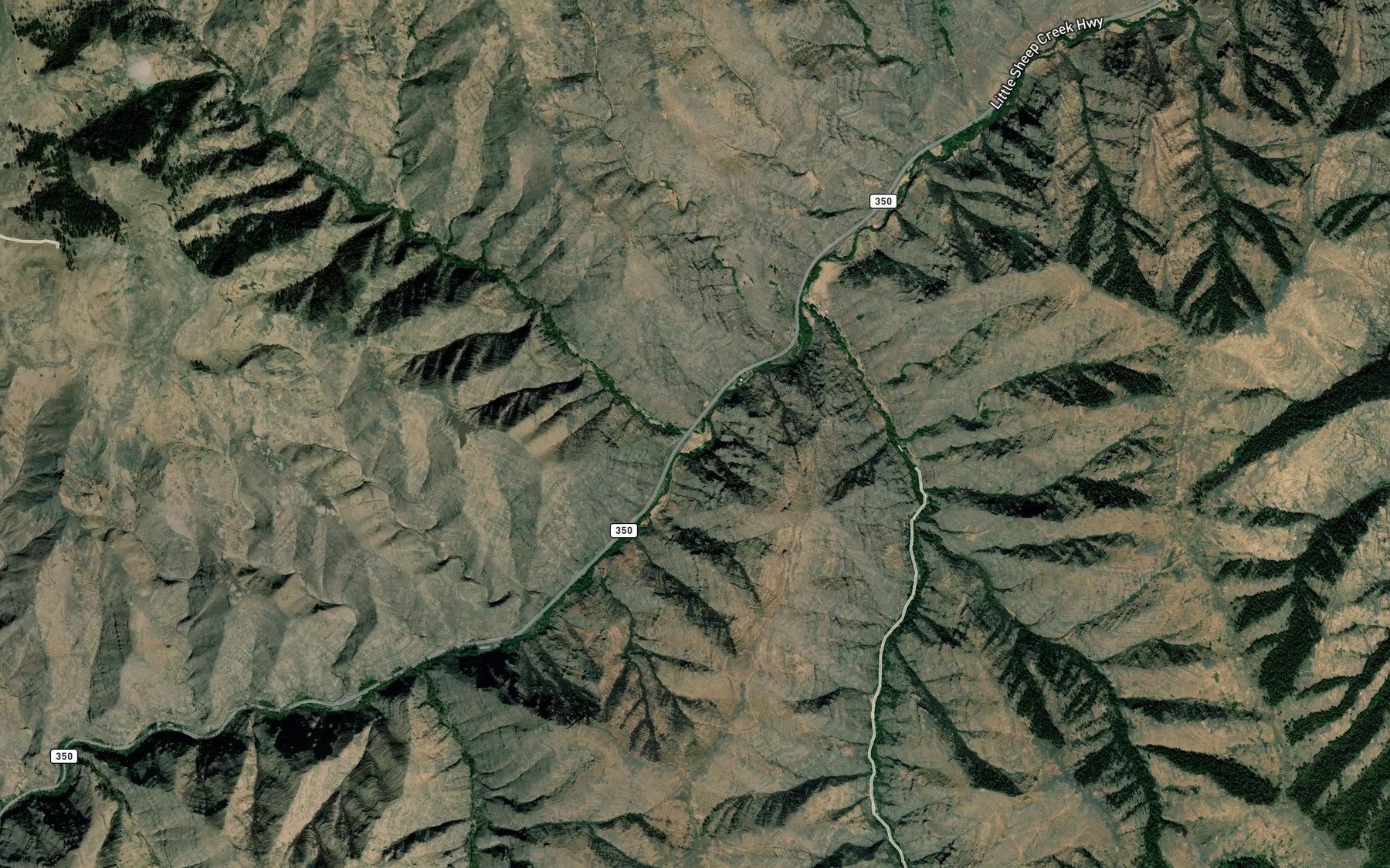 Satellite map of the Butte Creek