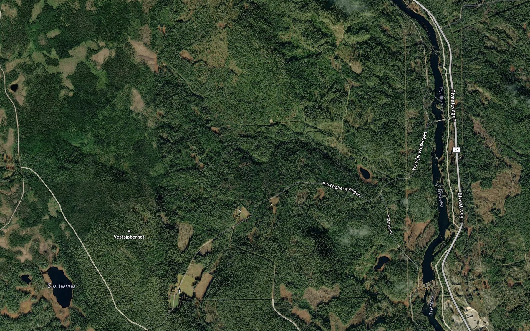 Satellite map of the Fossbekken