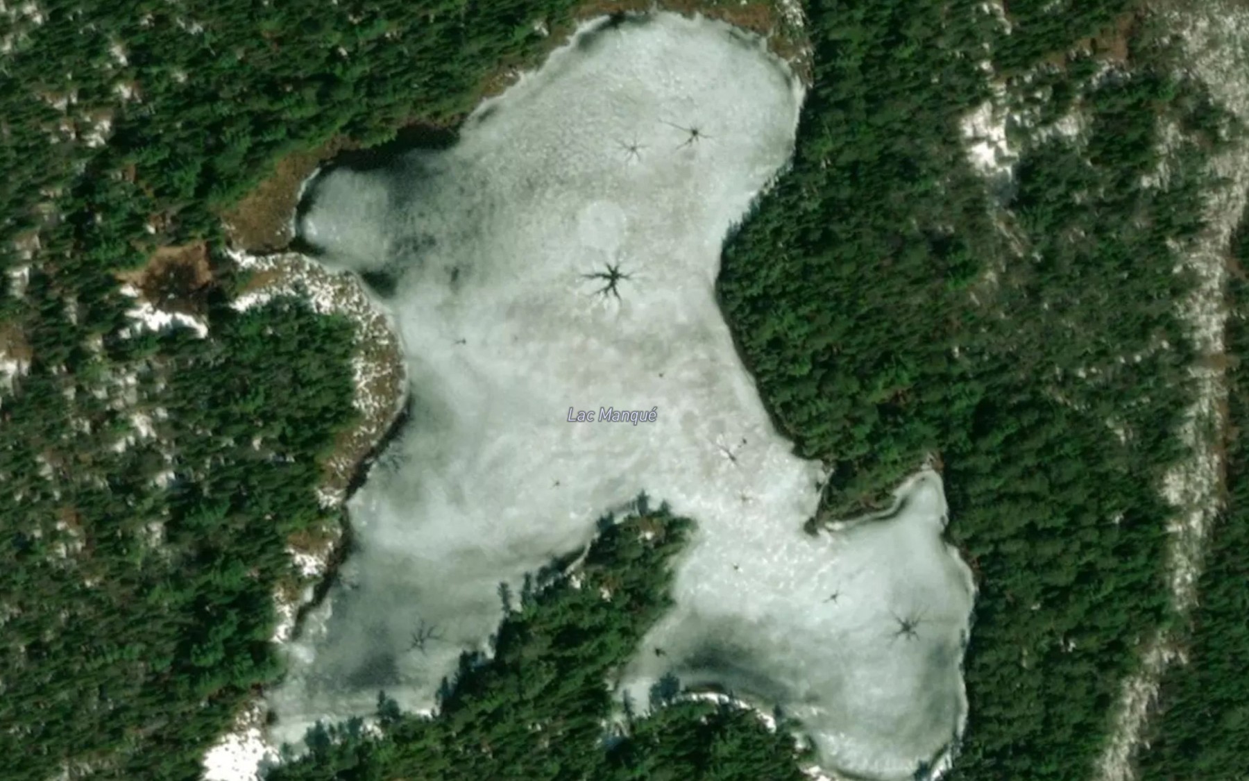 Satellite map of the Lac Manque