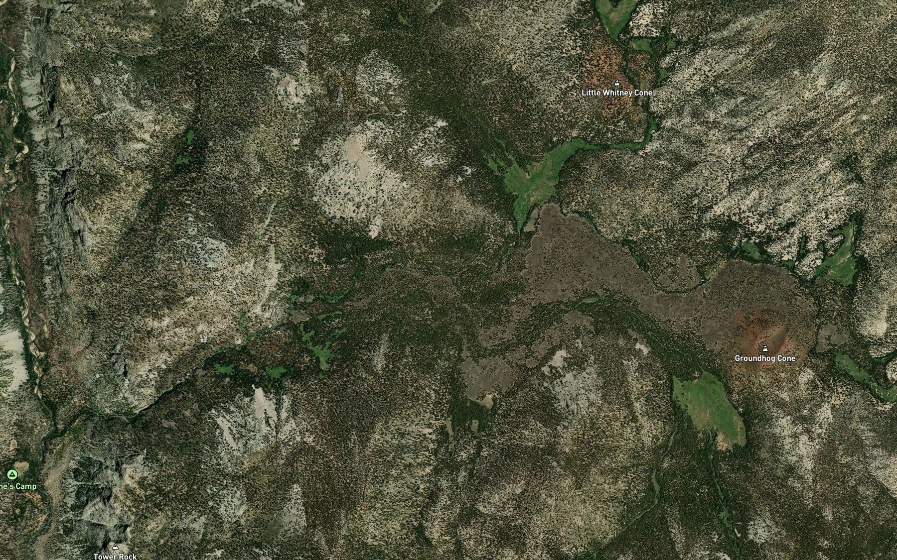 Satellite map of the Volcanic Creek