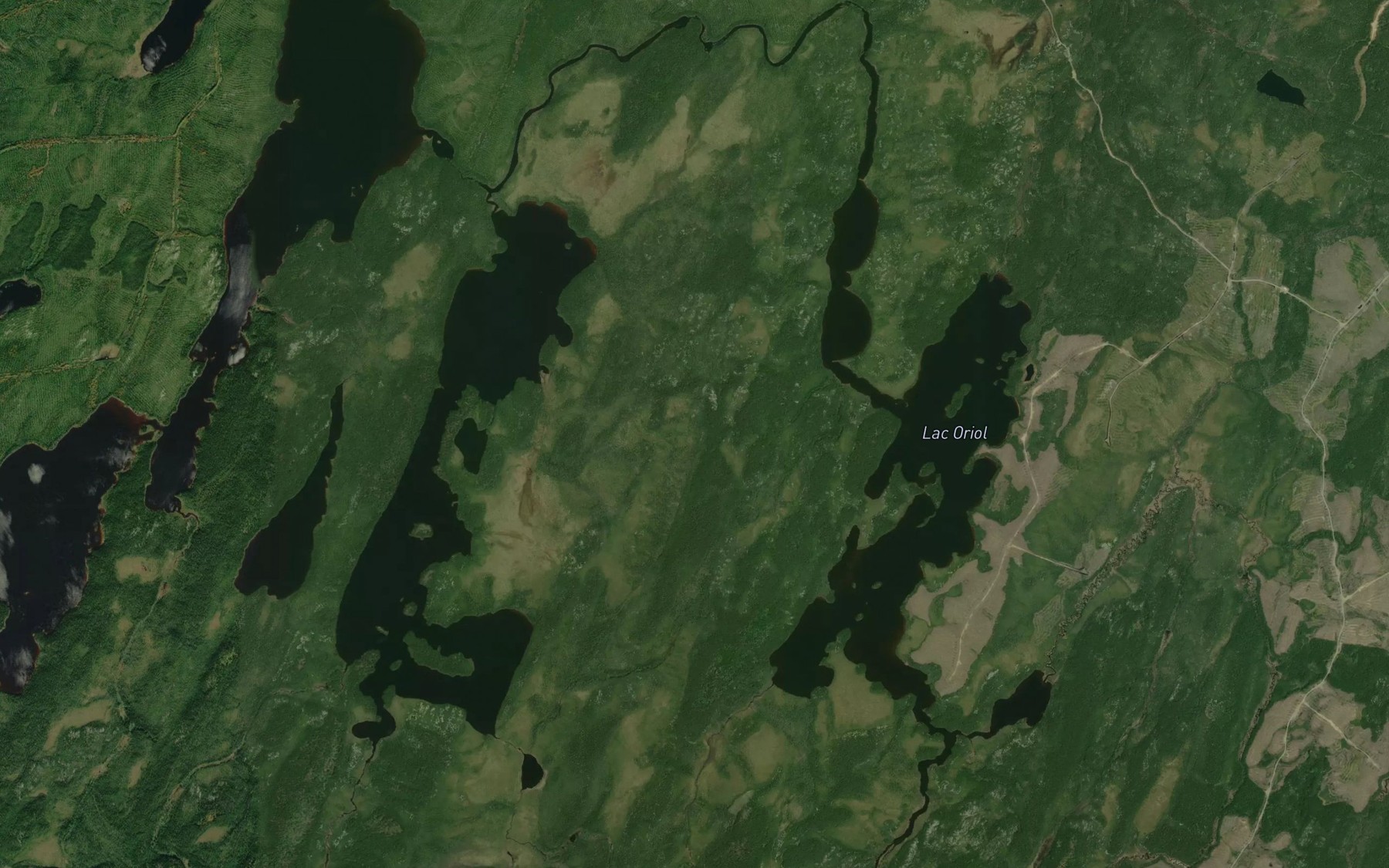 Satellite map of the Lac Oriol