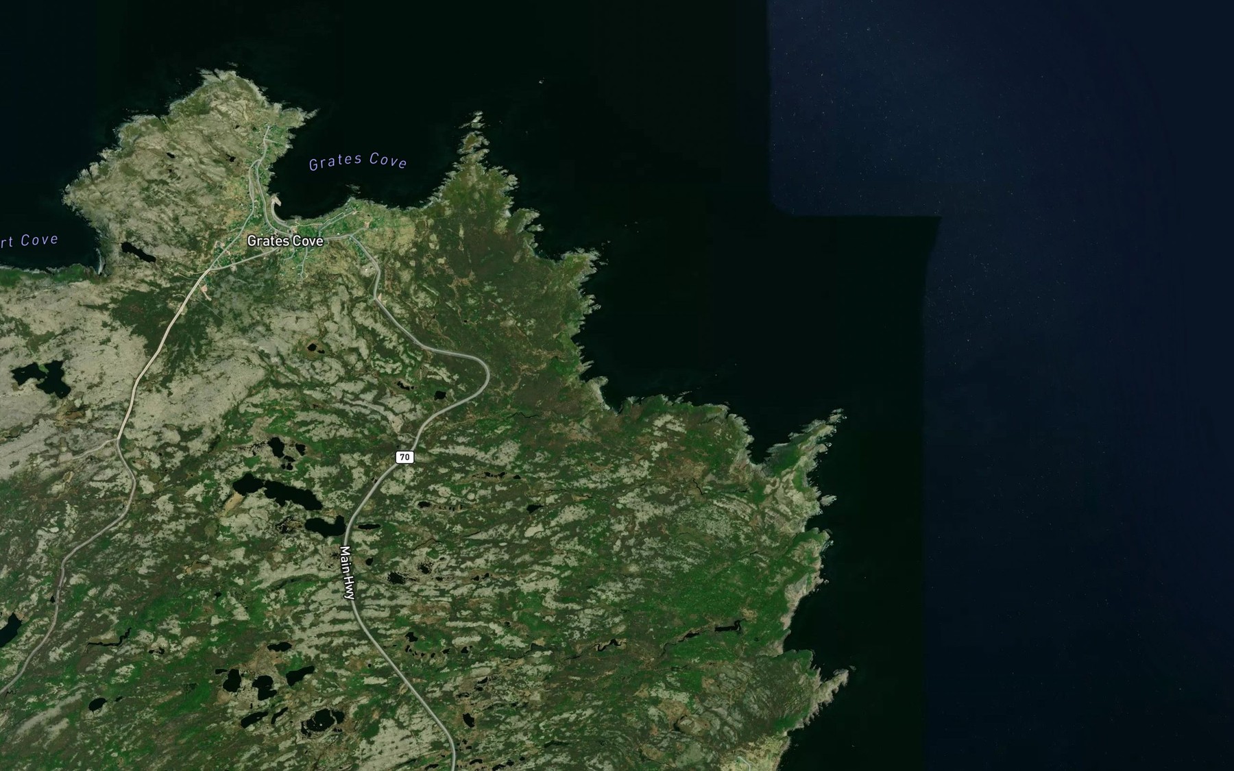 Satellite map of the Pigeon Gulch