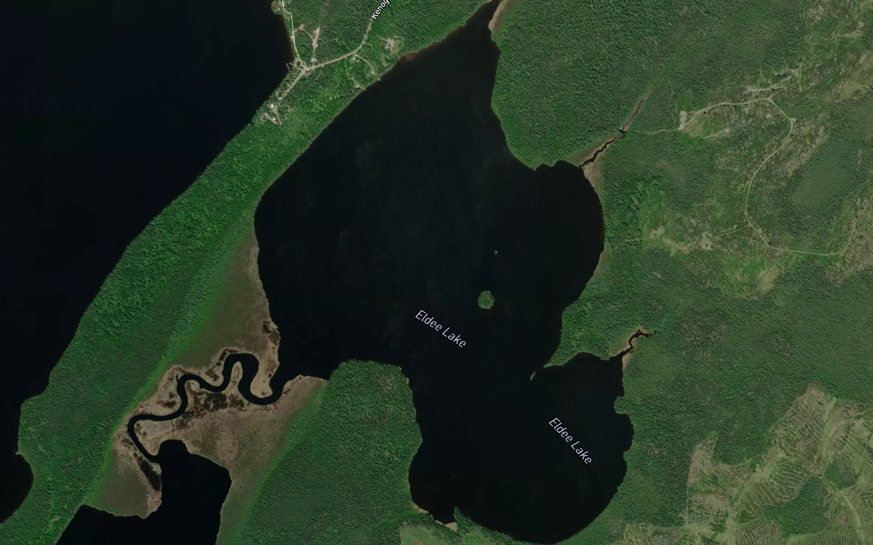 Satellite map of the Eldee Lake