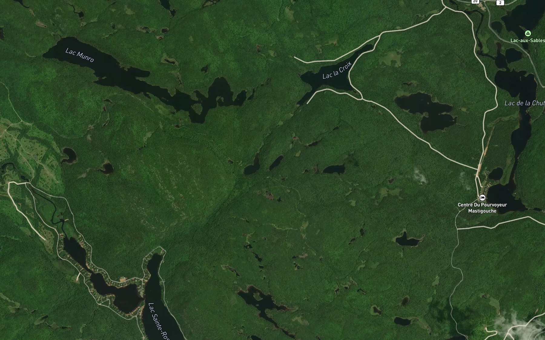 Satellite map of the Lac Flora-Dora