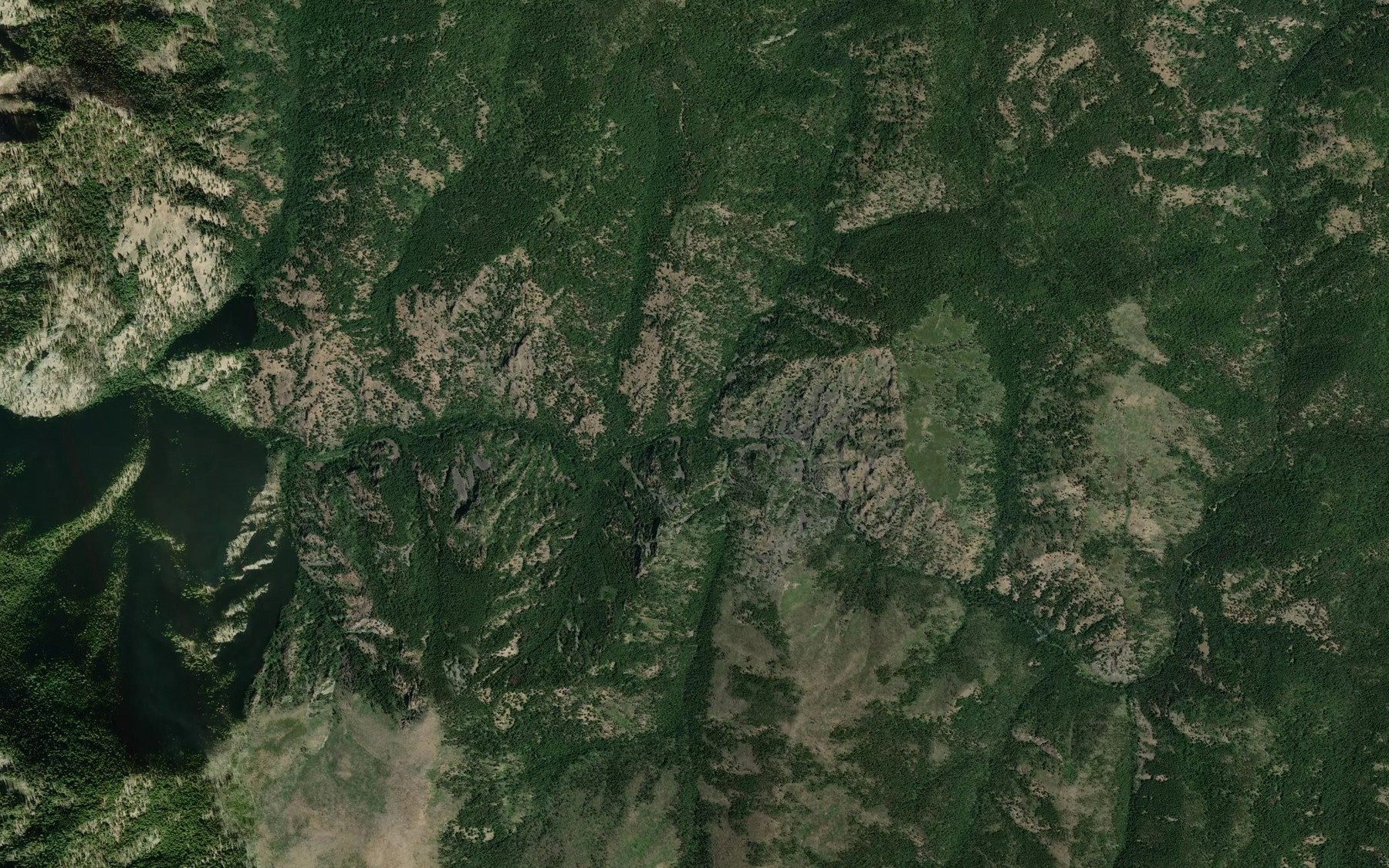 Satellite map of the Jack Creek