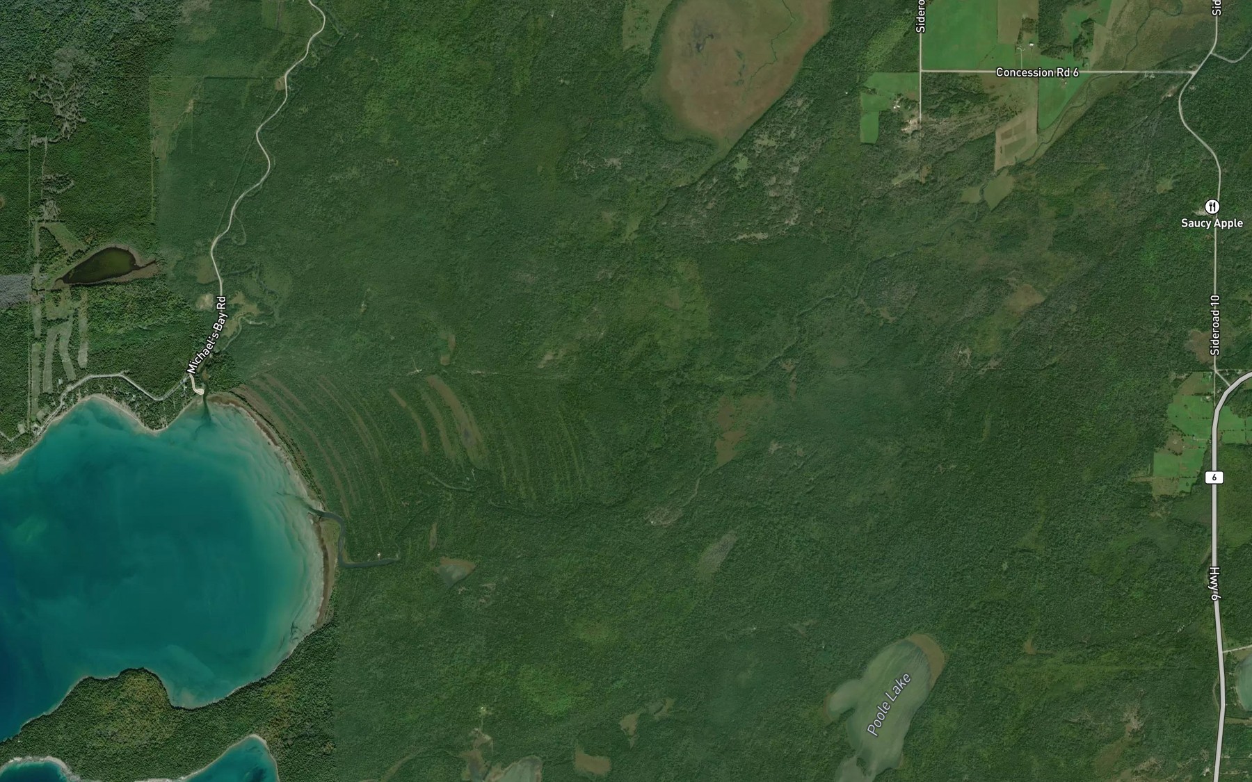 Satellite map of the Black Creek