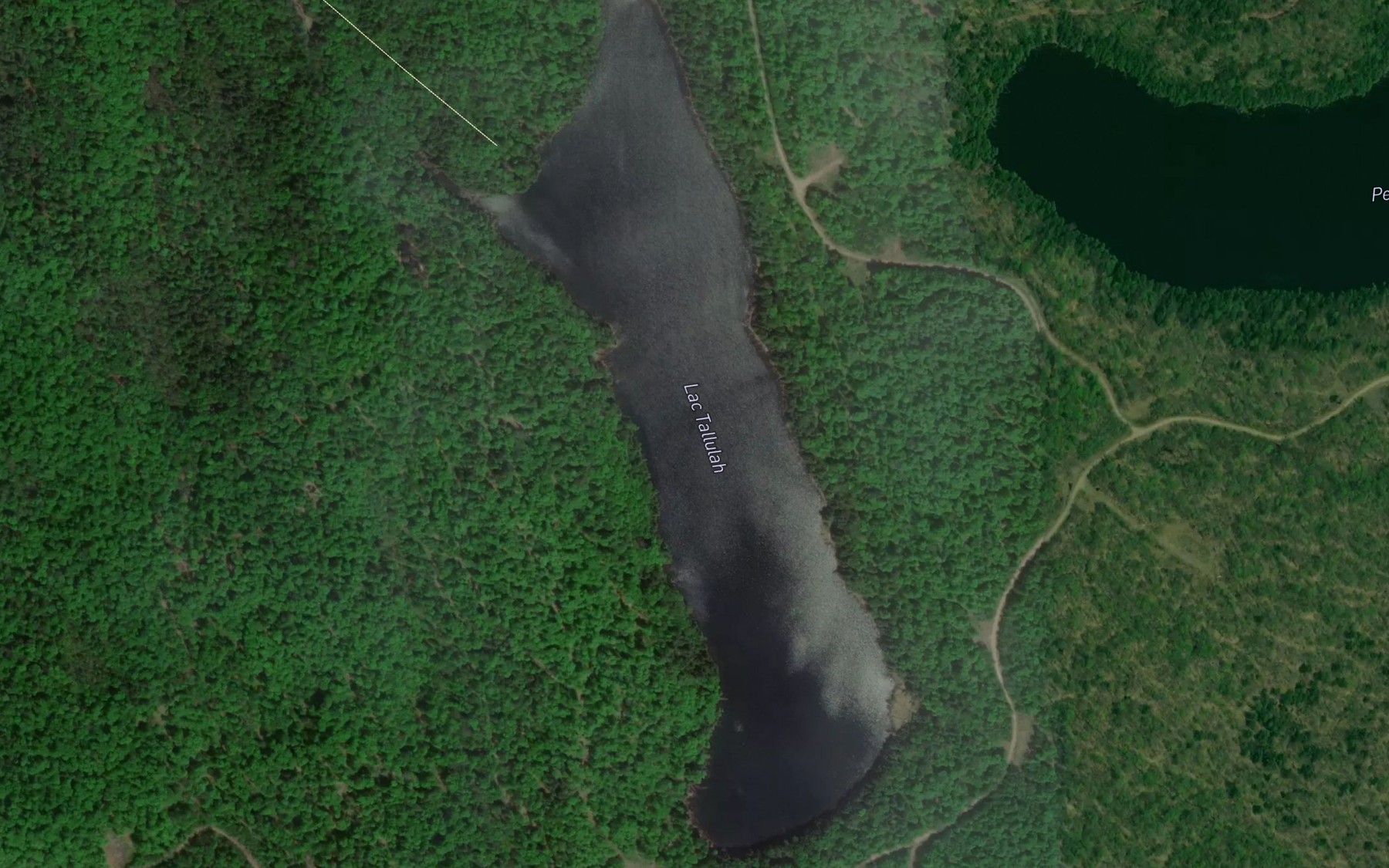 Satellite map of the Lac Tallulah