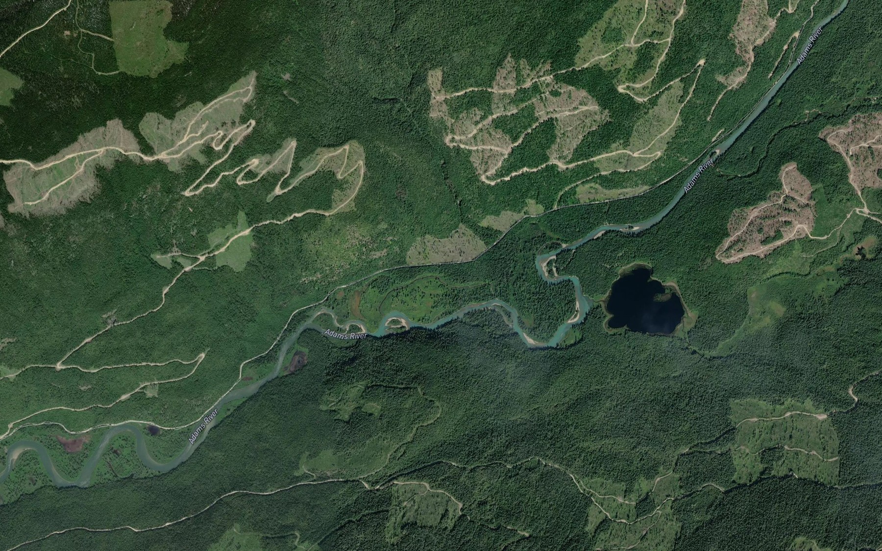 Satellite map of the Edwards Creek