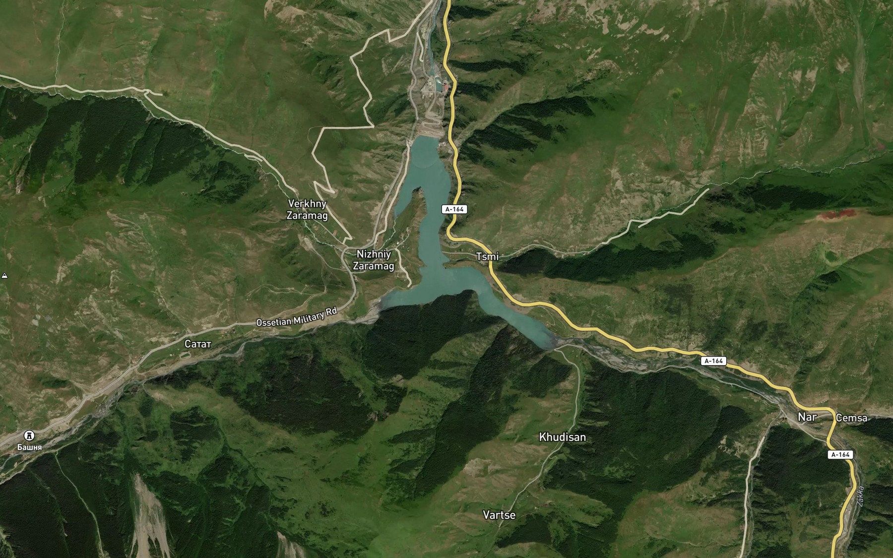 Satellite map of the Nar