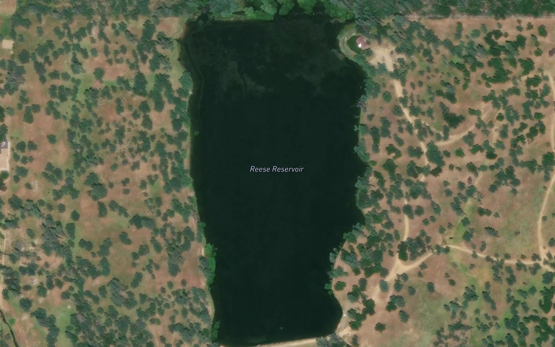 Satellite map of the Reese Reservoir