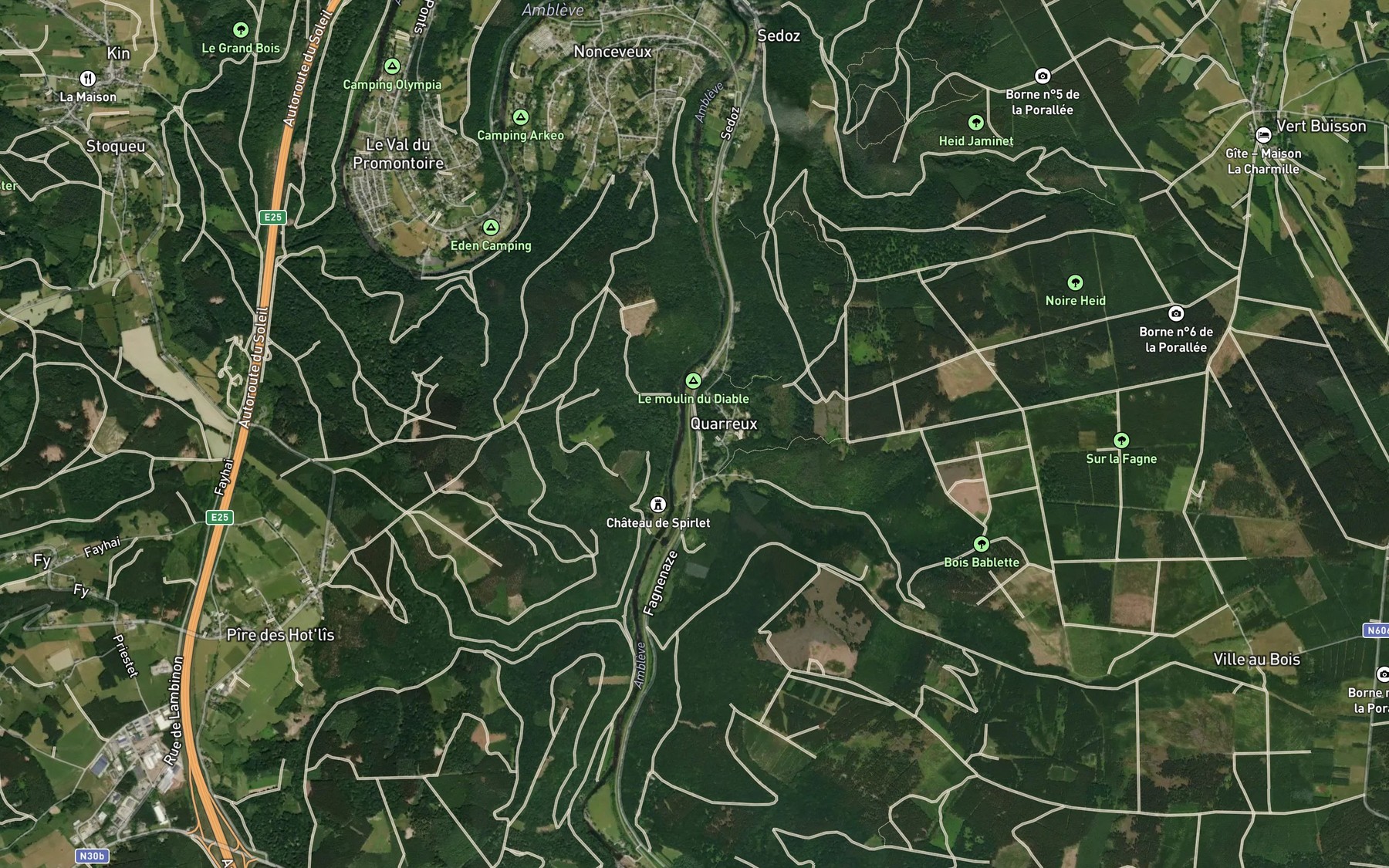 Satellite map of the Chefna