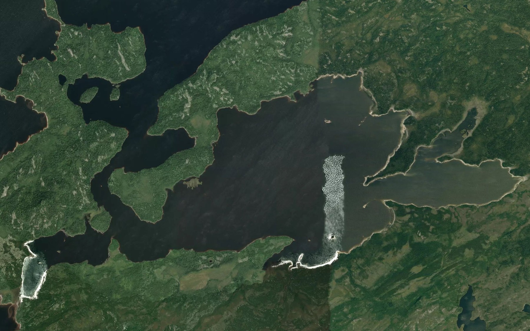 Satellite map of the Baie Kakukameskach