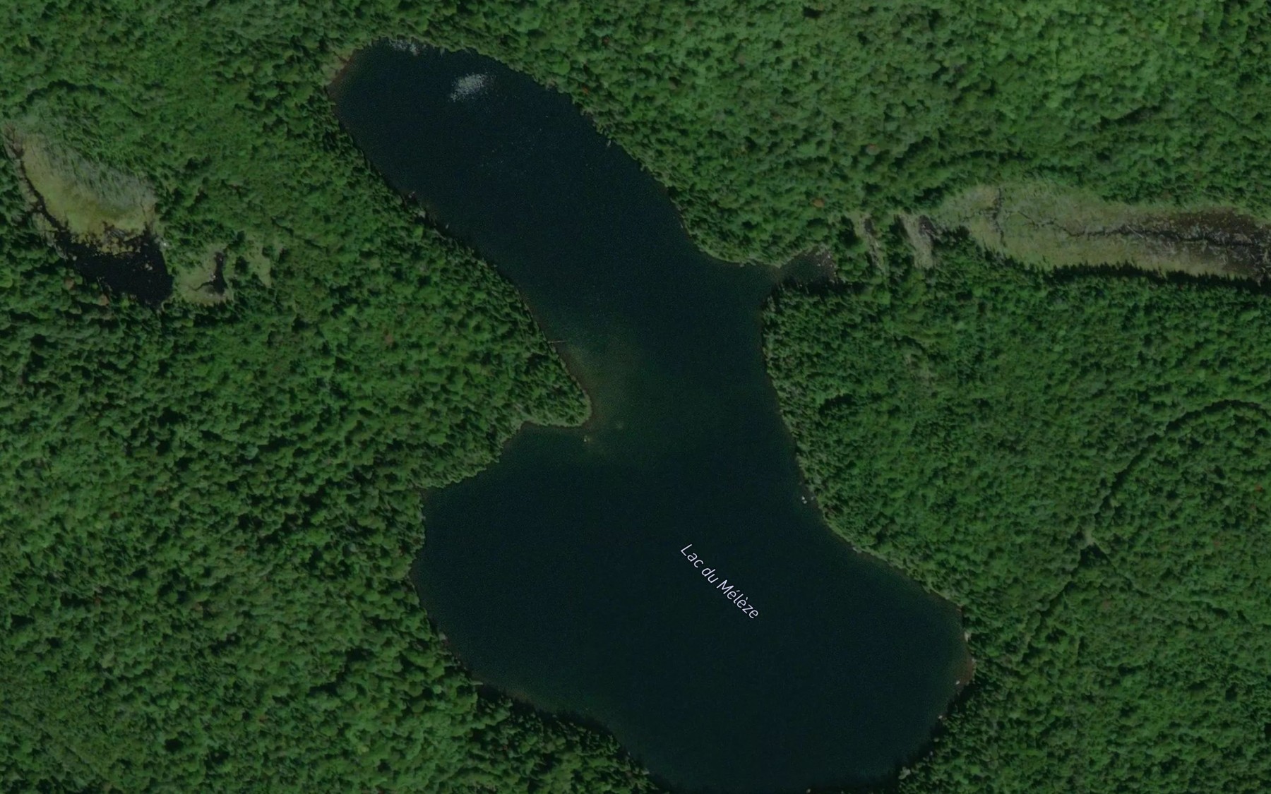 Satellite map of the Lac du Meleze
