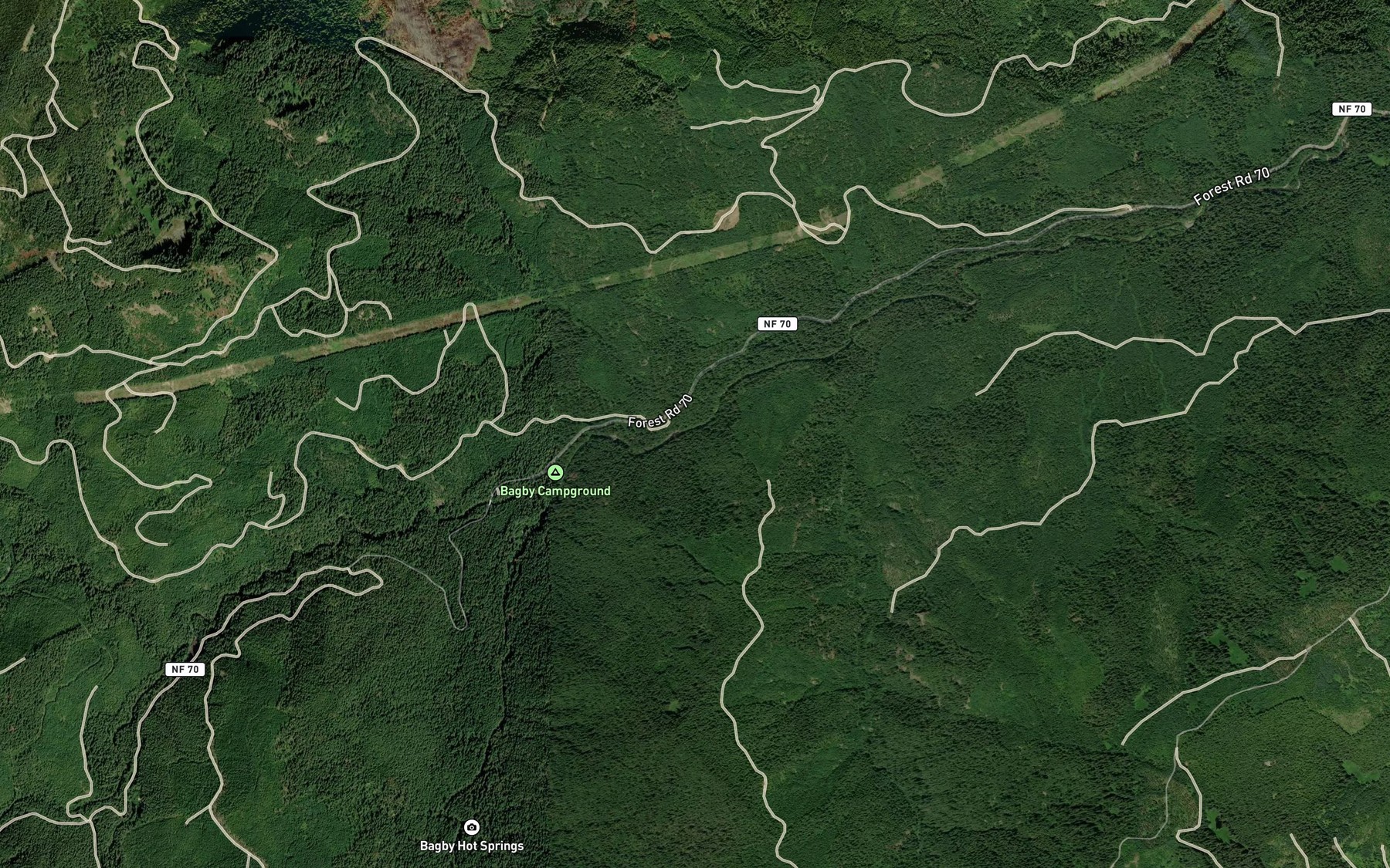 Satellite map of the Blister Creek