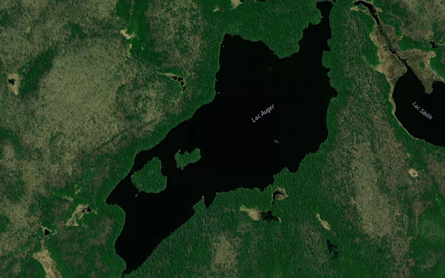 Satellite map of the Lac Auger