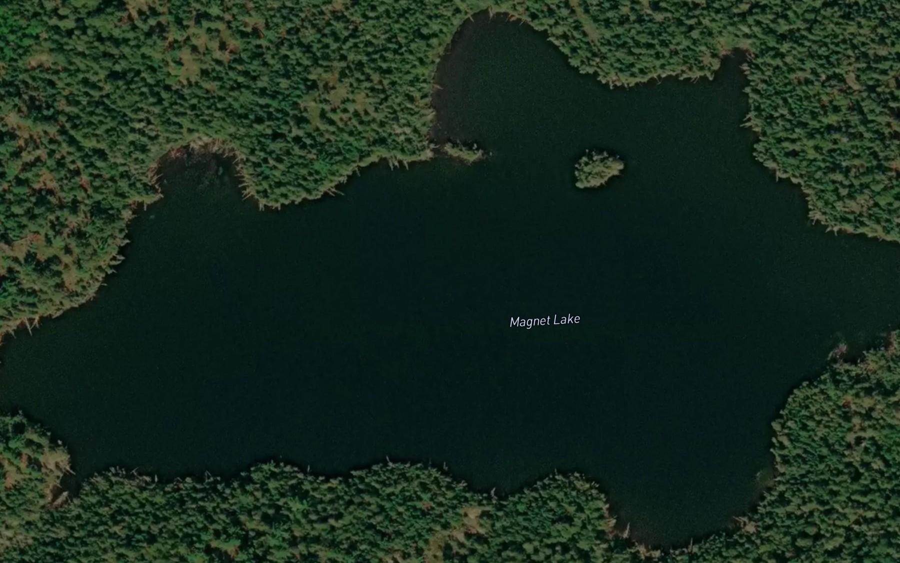 Satellite map of the Magnet Lake