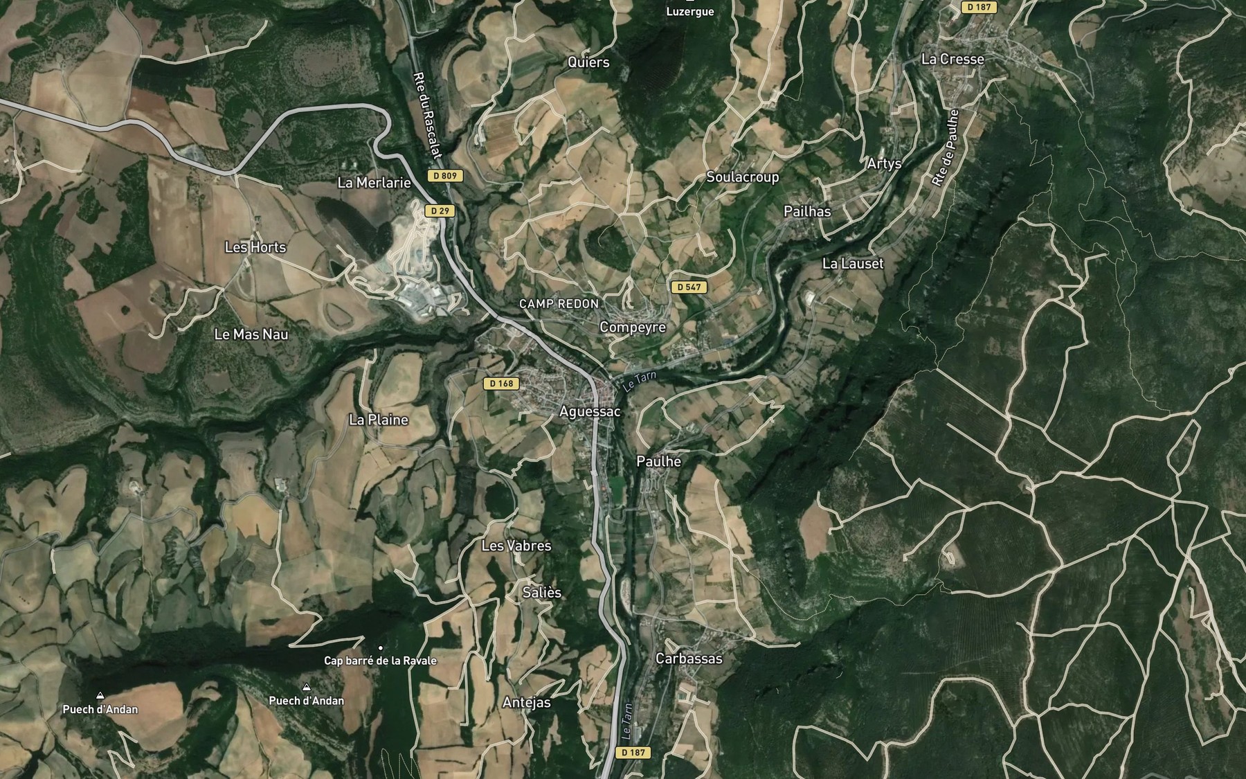 Satellite map of the Ruisseau le Lumensonnesque