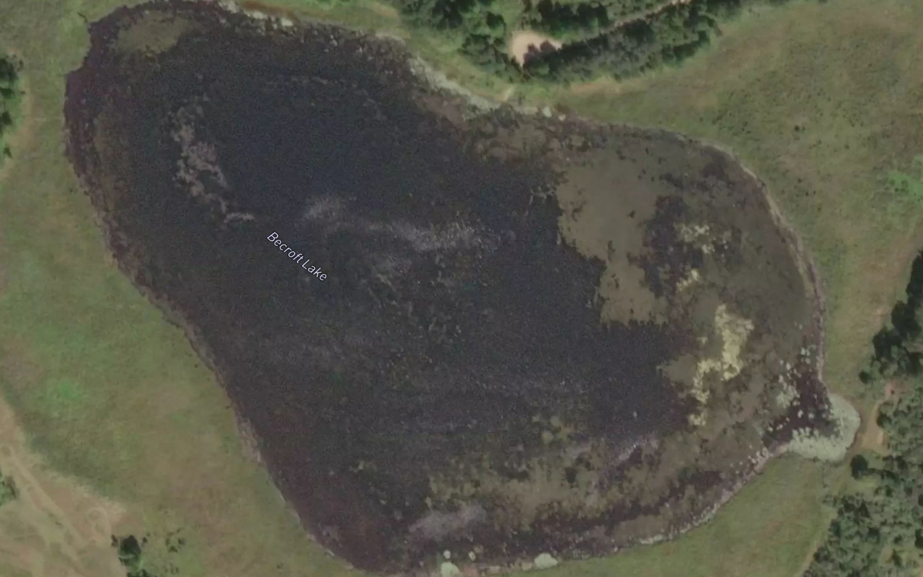 Satellite map of the Becroft Lake
