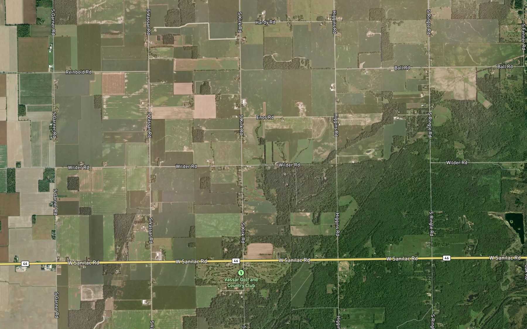 Satellite map of the Martin Drain