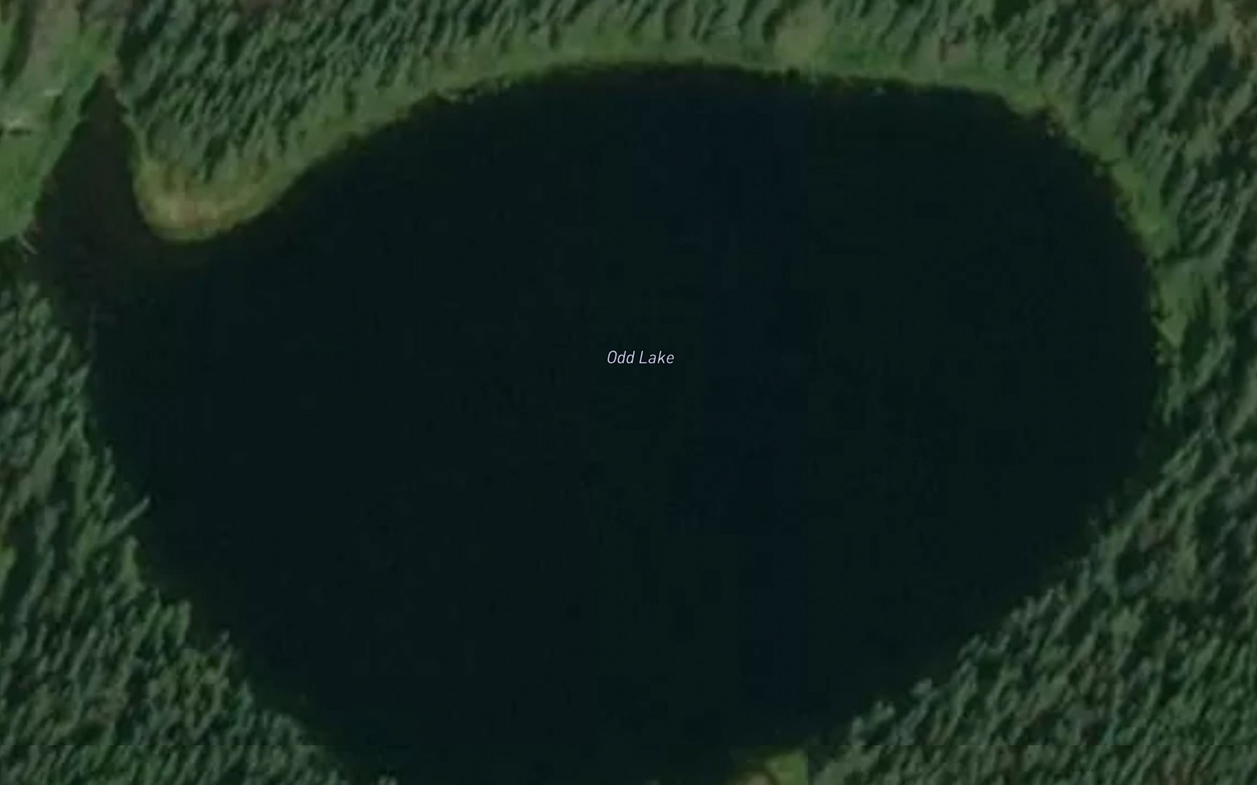 Satellite map of the Odd Lake