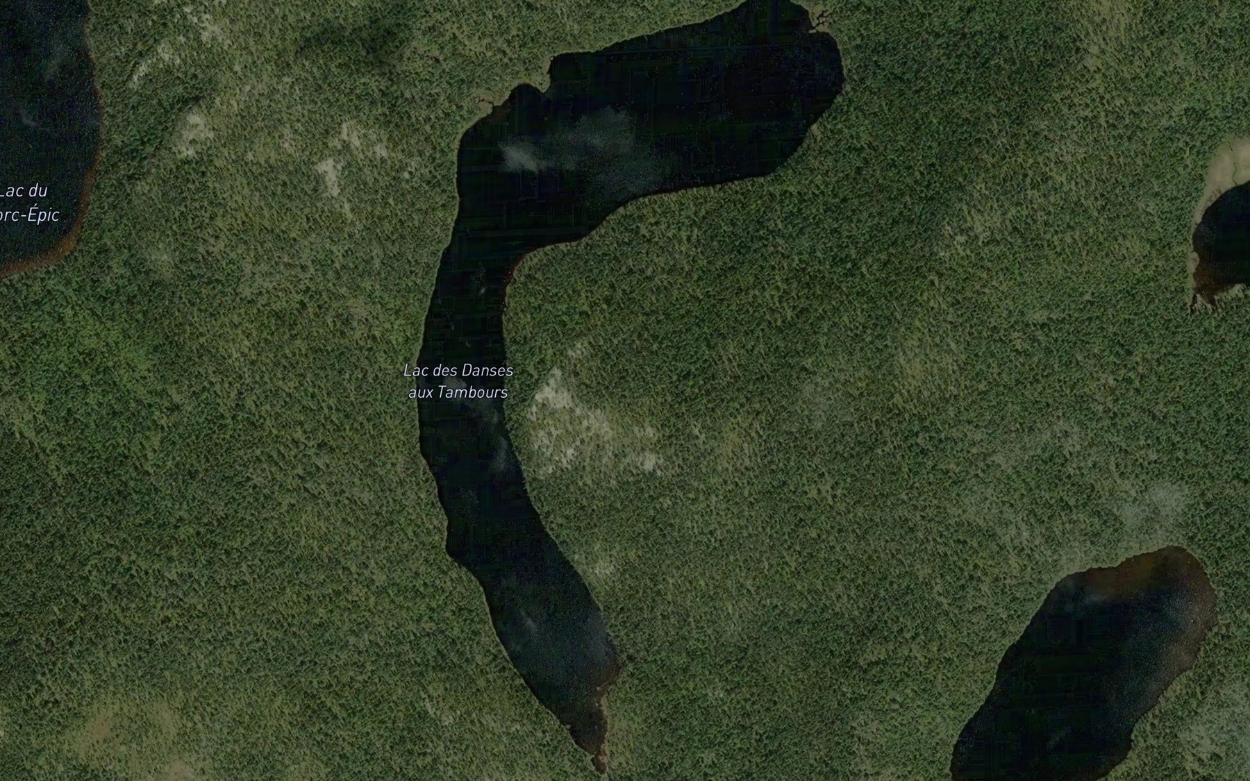 Satellite map of the Lac des Danses aux Tambours