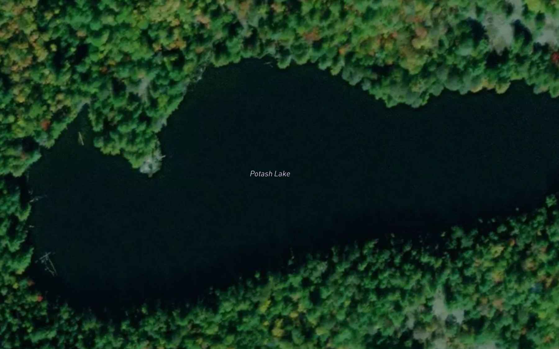 Satellite map of the Potash Lake