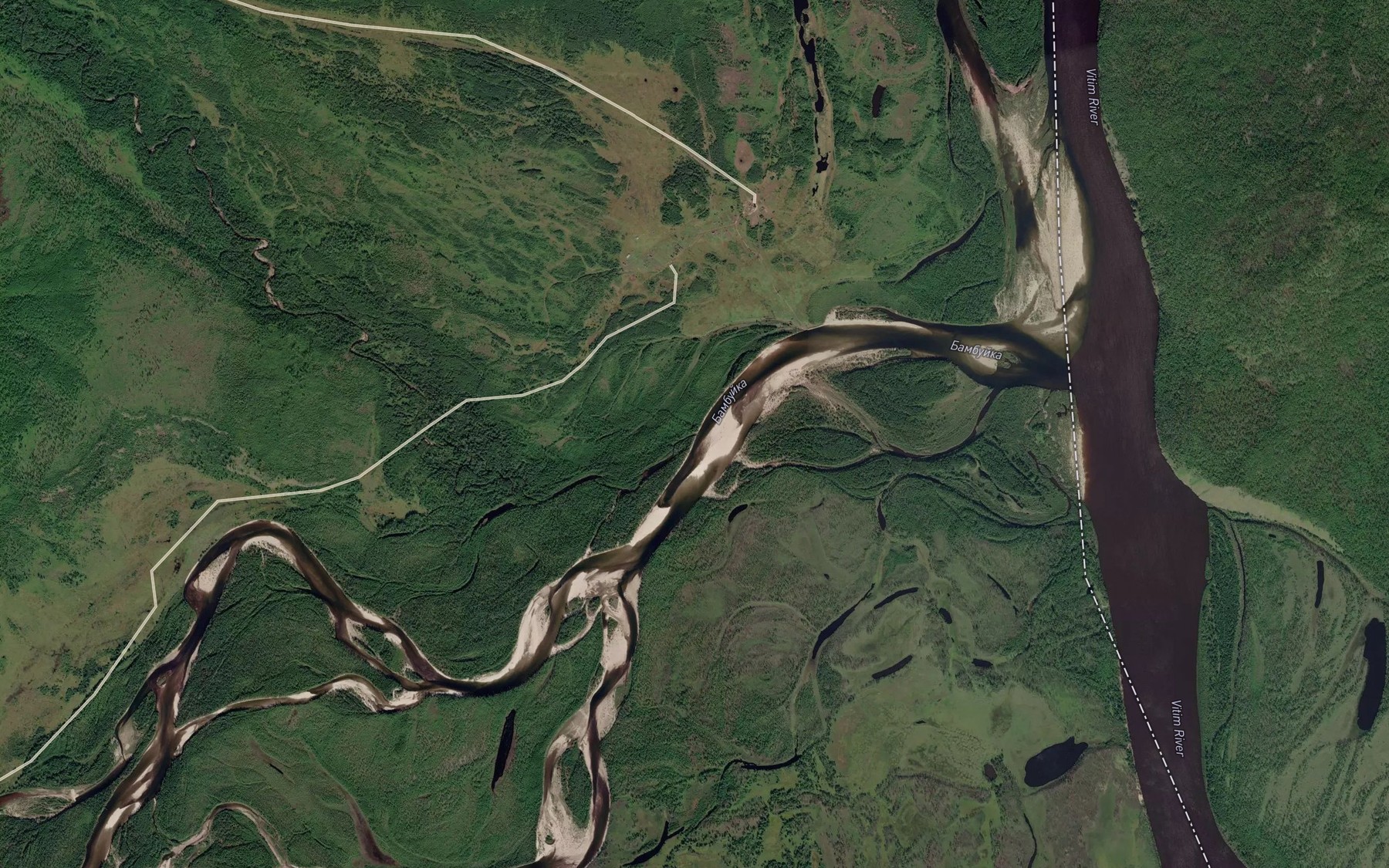 Satellite map of the Vitimkan