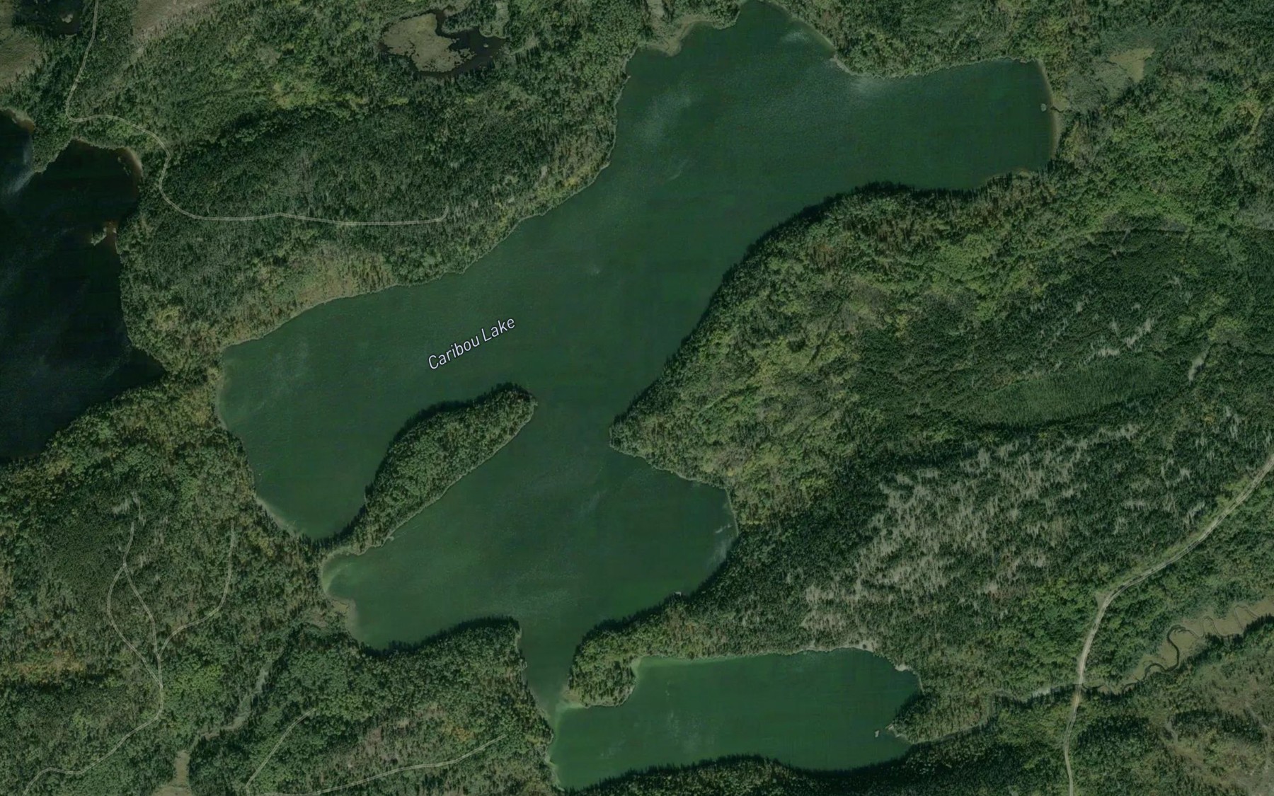 Satellite map of the Caribou Lake