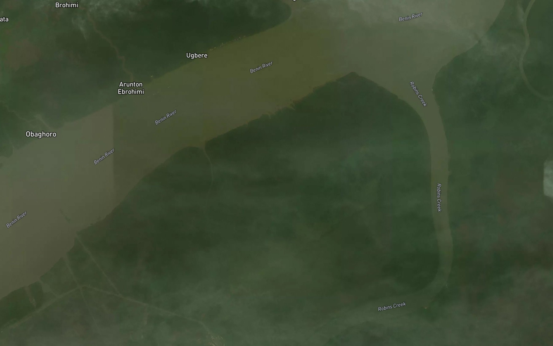 Satellite map of the Widgeon Creek