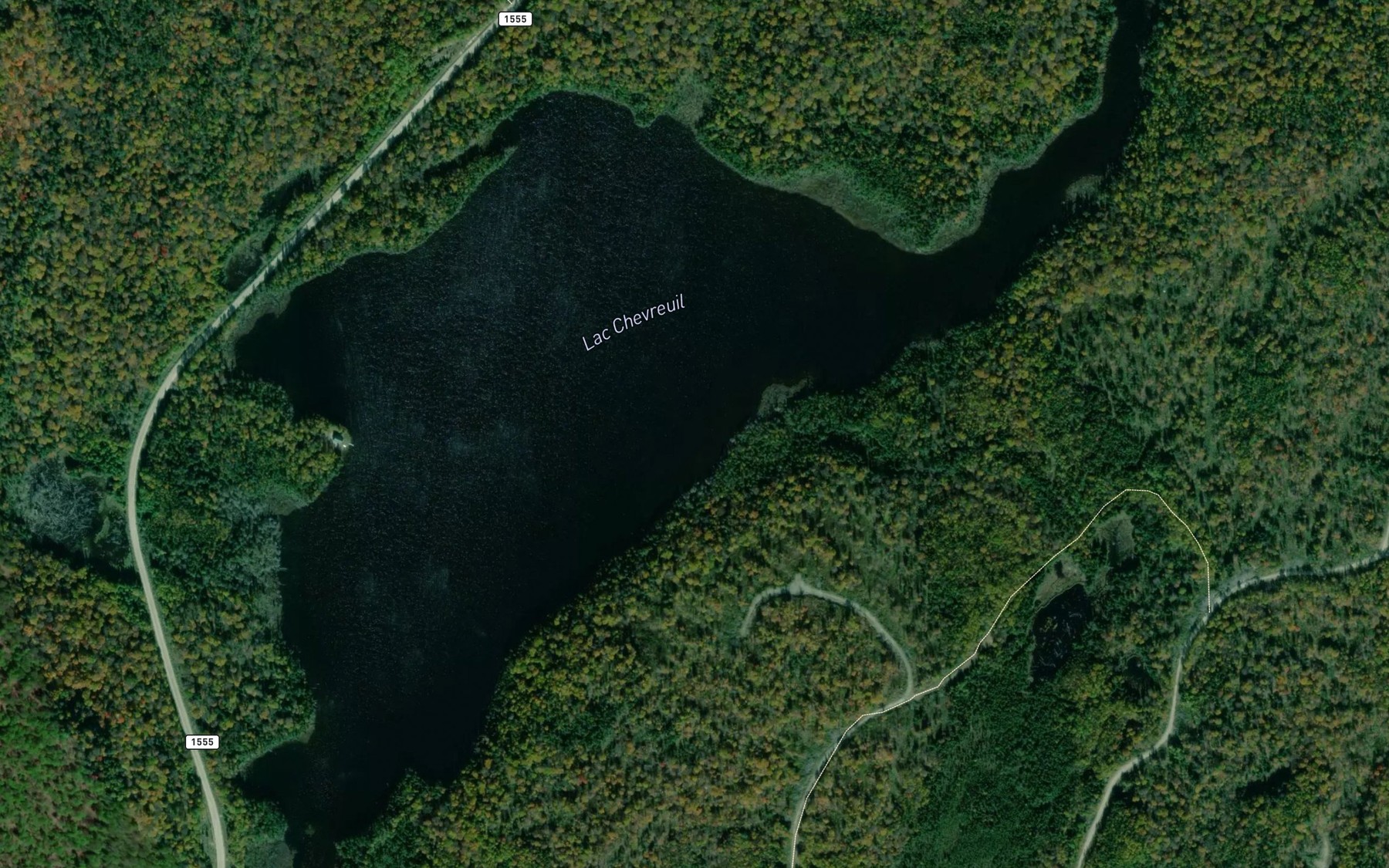 Satellite map of the Lac Chevreuil