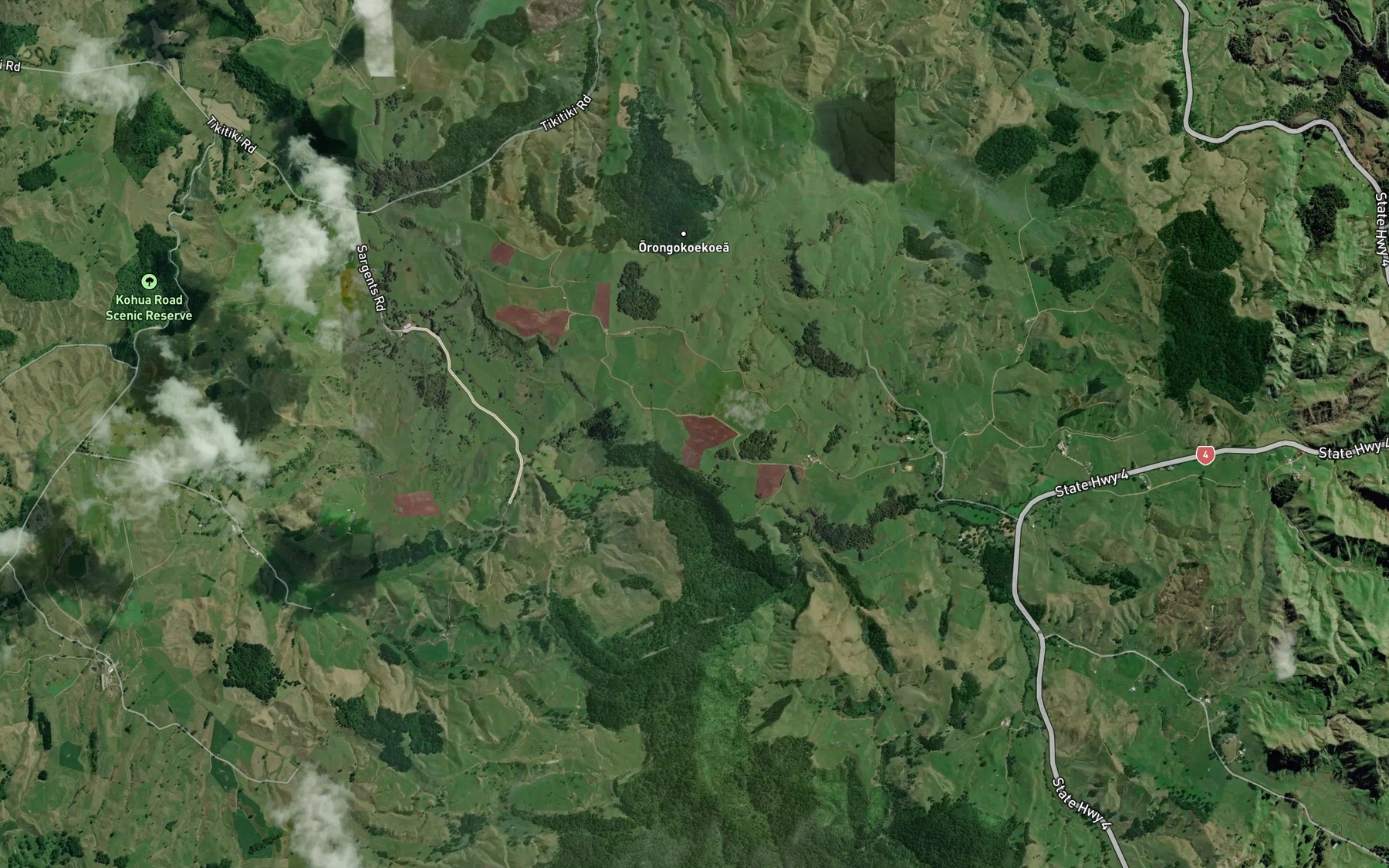 Satellite map of the Omaru Falls