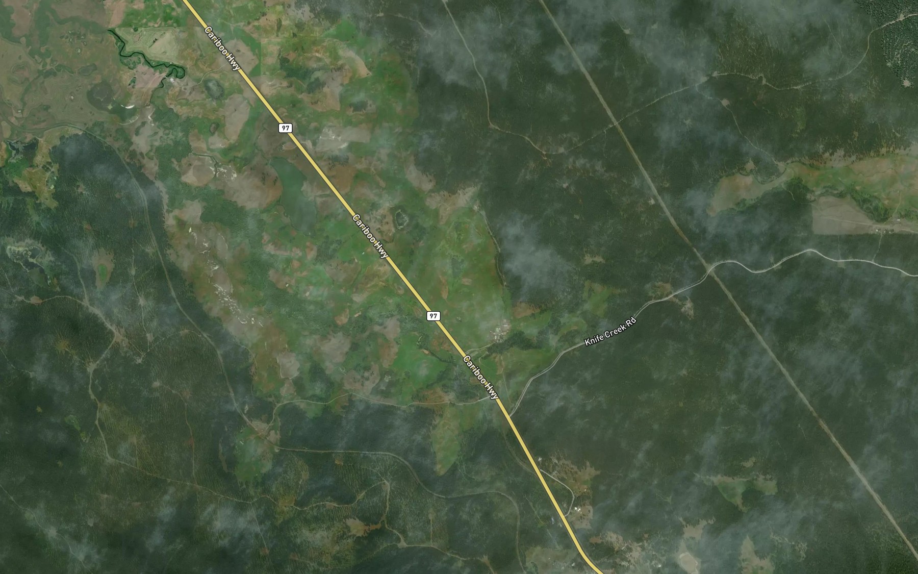 Satellite map of the Knife Creek