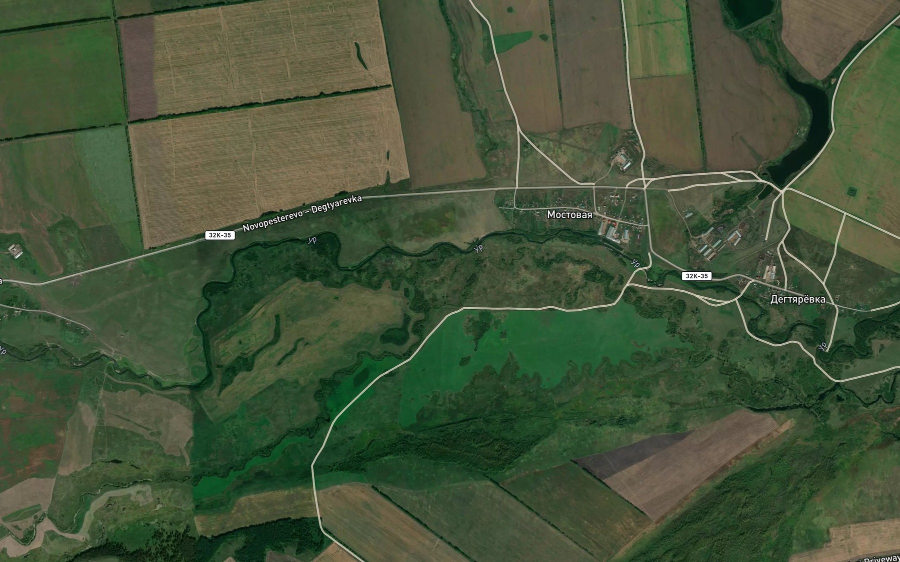 Satellite map of the Staryy Ur