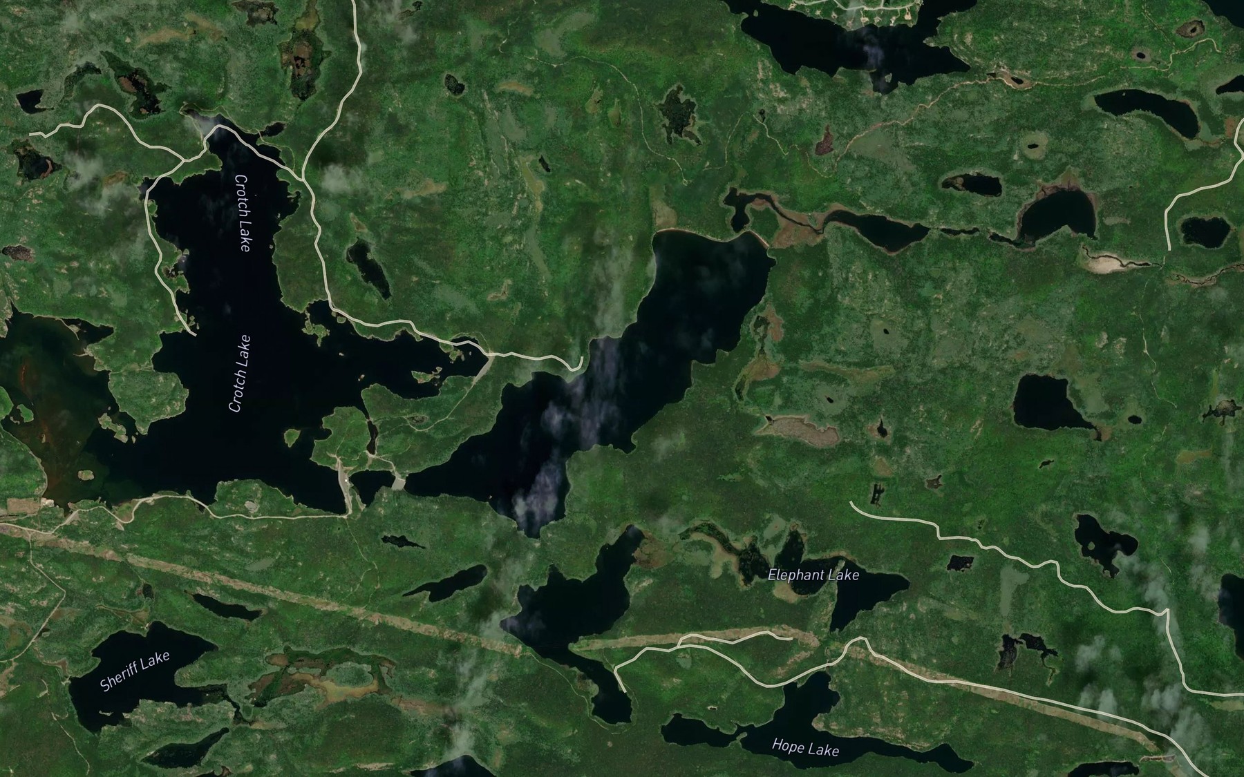 Satellite map of the McCabe Lake