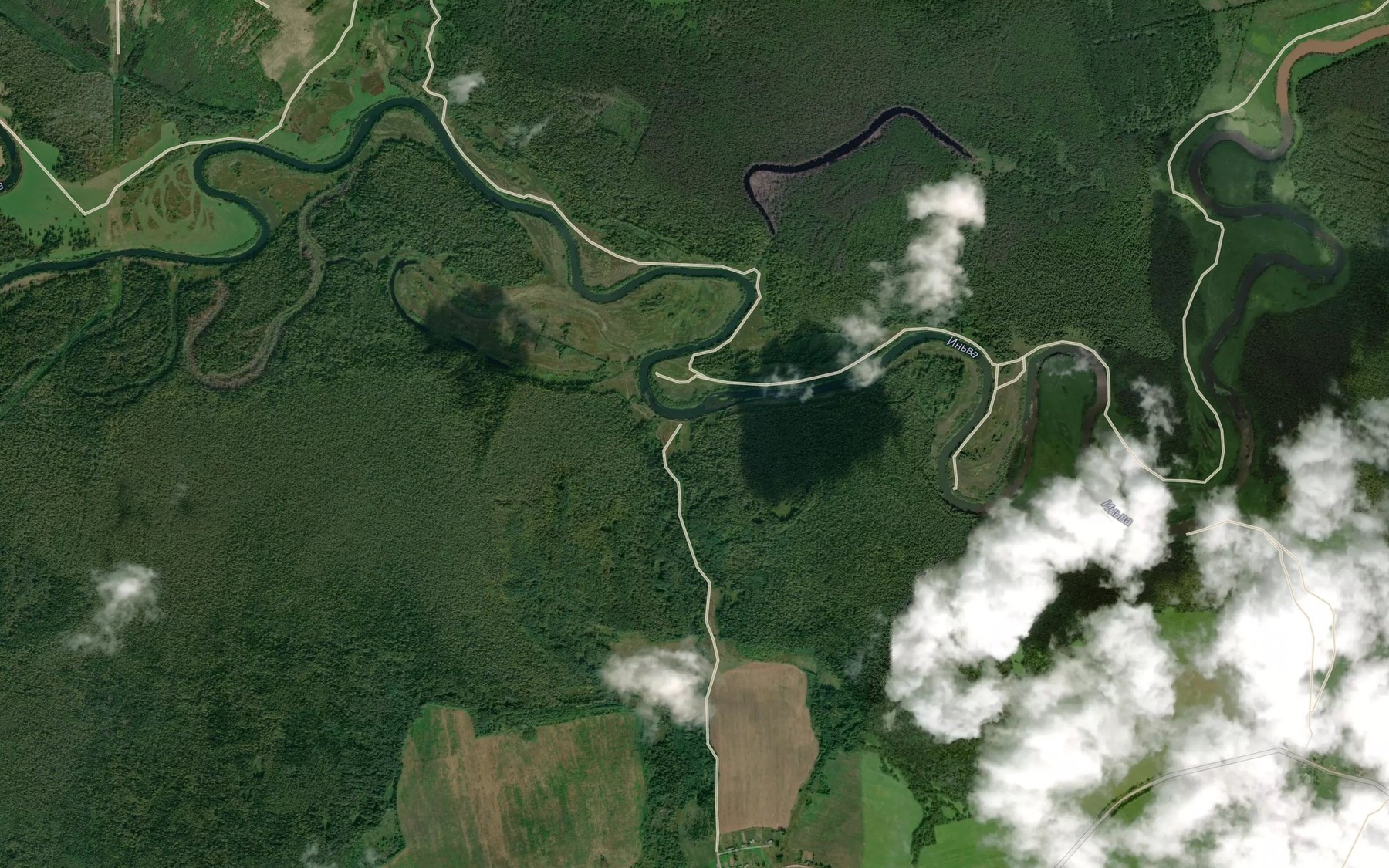 Satellite map of the Kichashor
