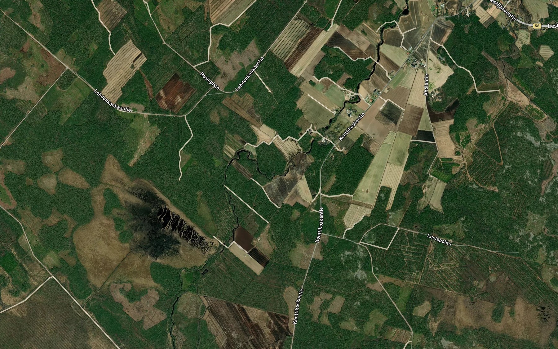 Satellite map of the Kellokoski
