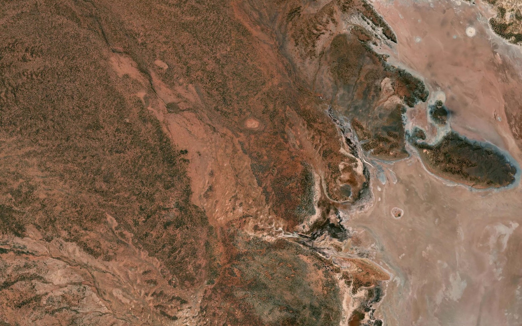 Satellite map of the Cement Creek